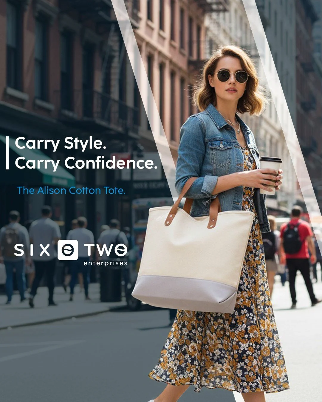 Street-wise. Trendy vibes. 🌆
The Alison 12 oz. Cotton Tote Bag isn&rsquo;t just for carrying stuff&mdash;it&rsquo;s a total style statement. This bag is made from tough cotton canvas and has stylish leatherette handles, perfect for daily use, corpor