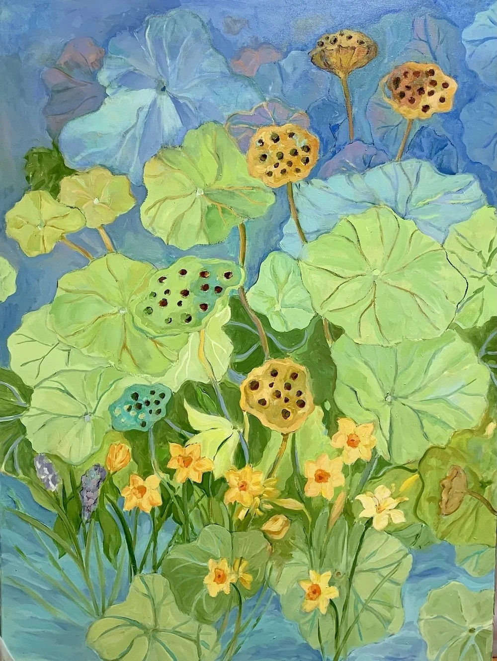 Friedman_Lynne Lotus GardenDreams_48x36_oil on canvas_2022.jpeg