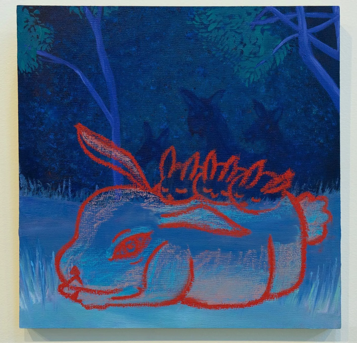 All Together - 2022
Oil paint, Oil pastel on wood panel, 1&rsquo;x1&rsquo;
From my solo show &ldquo;Predators Pray&rdquo; @artgymdenver