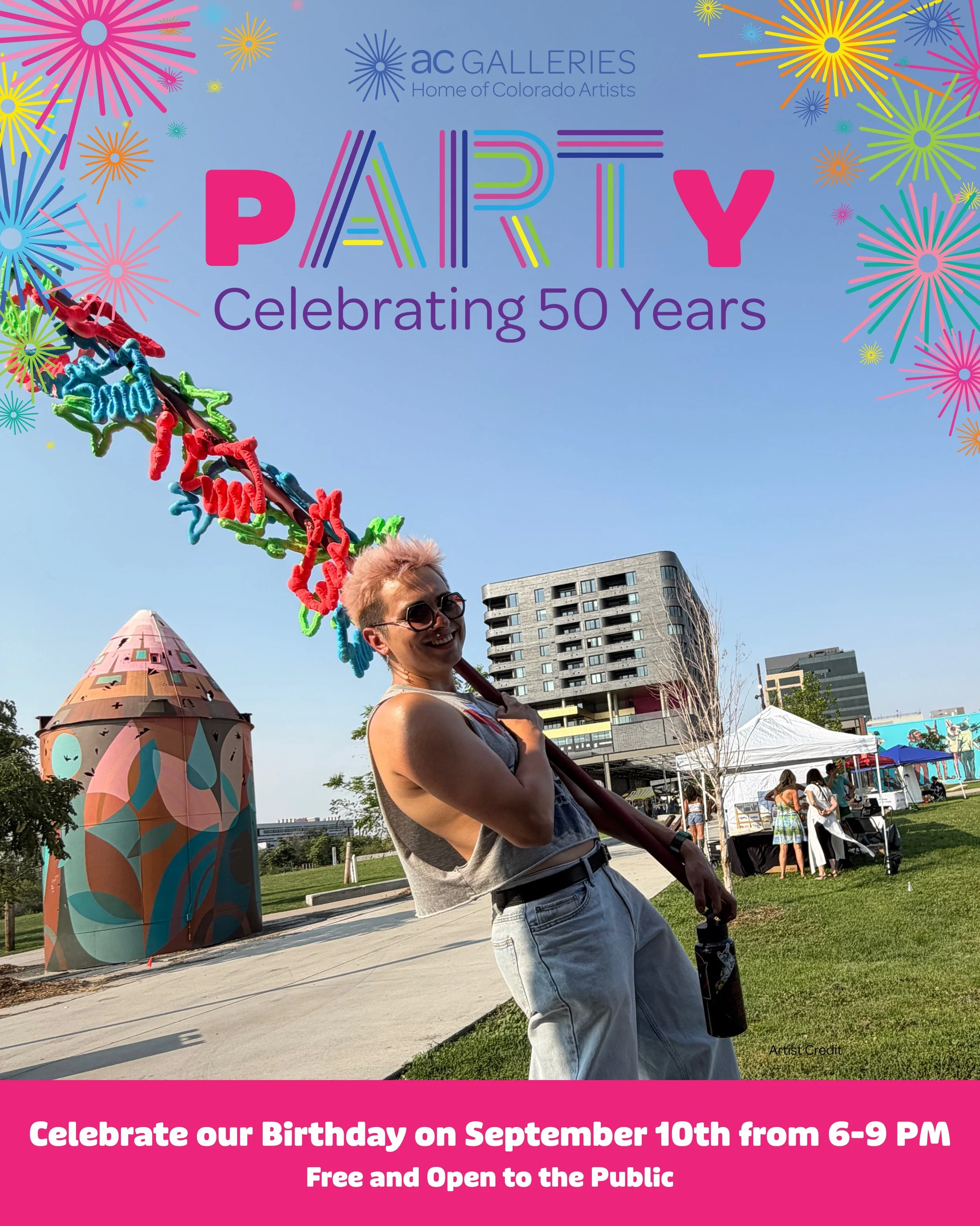 Come celebrate the pARTy @arvadacenter tonight (9/10/26) from 6-9 PM! I&rsquo;ll be hawking sculptures again, so if you missed this activation the first time, come hang out! There will be art, face painters, and bouncy castles, everything you could w