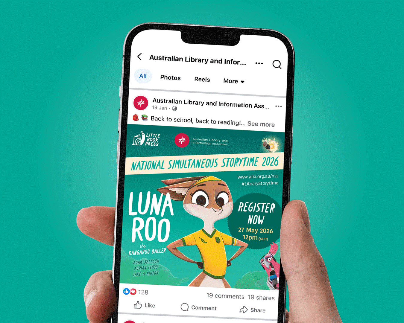 Australian Library and Information Association social tile design