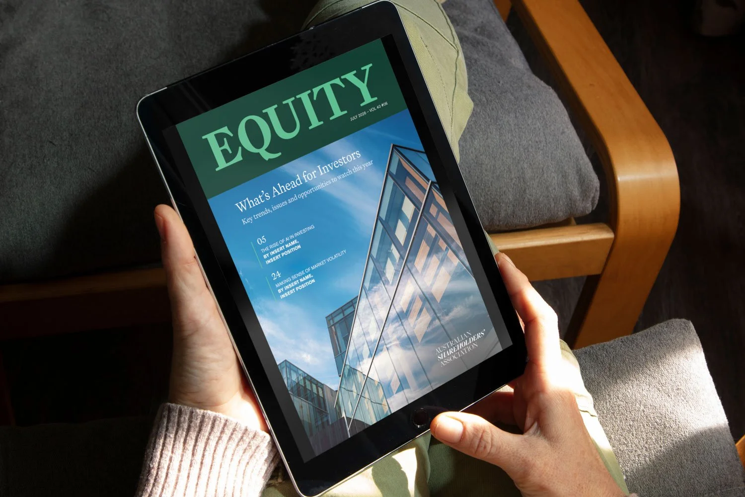 Equity Magazine template design