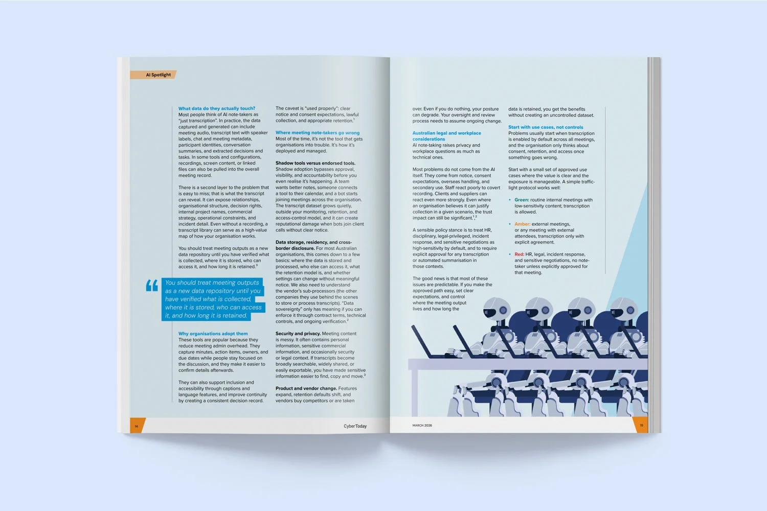 Cyber Today magazine design