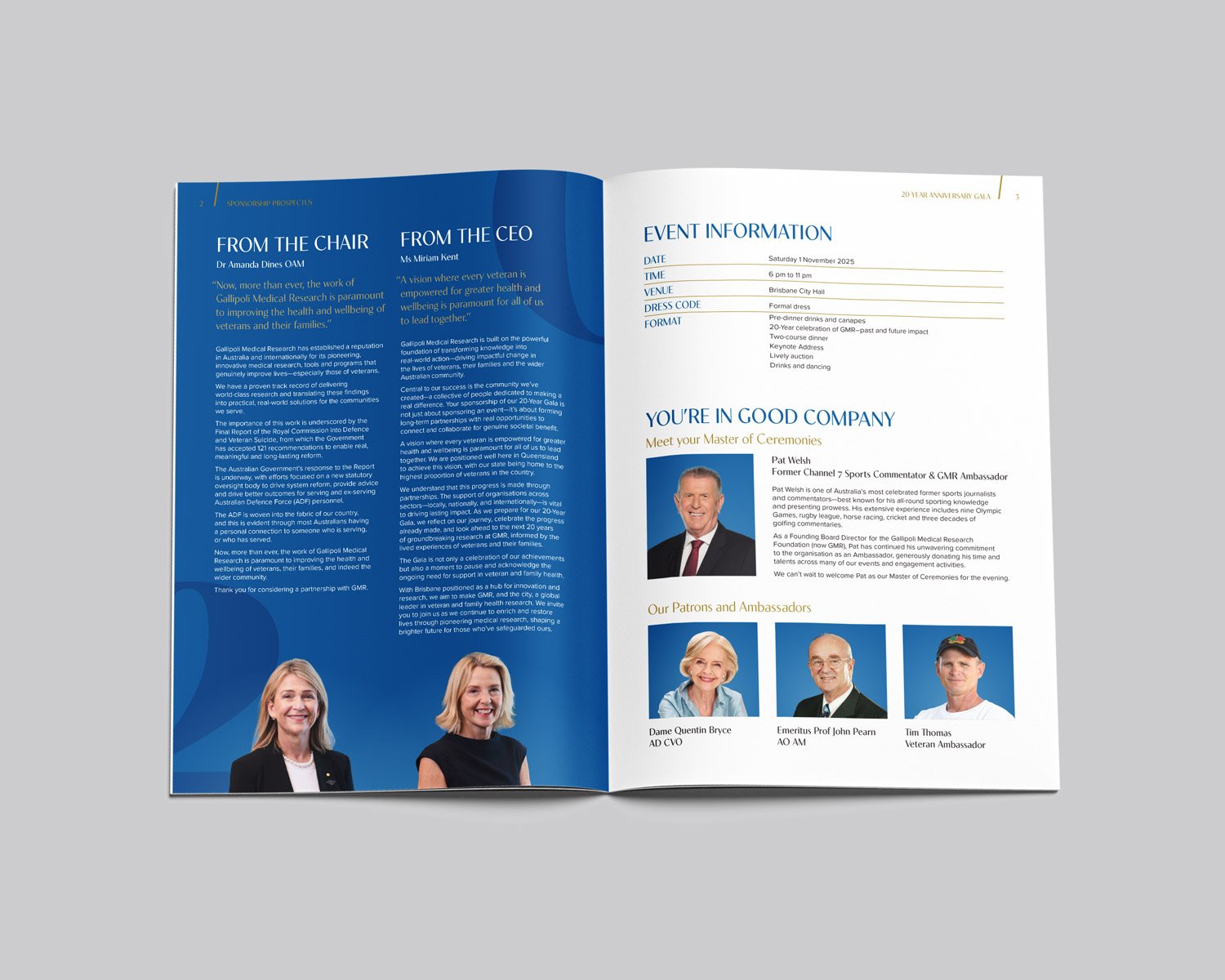 Gallipoli Medical Research sponsorship prospectus design