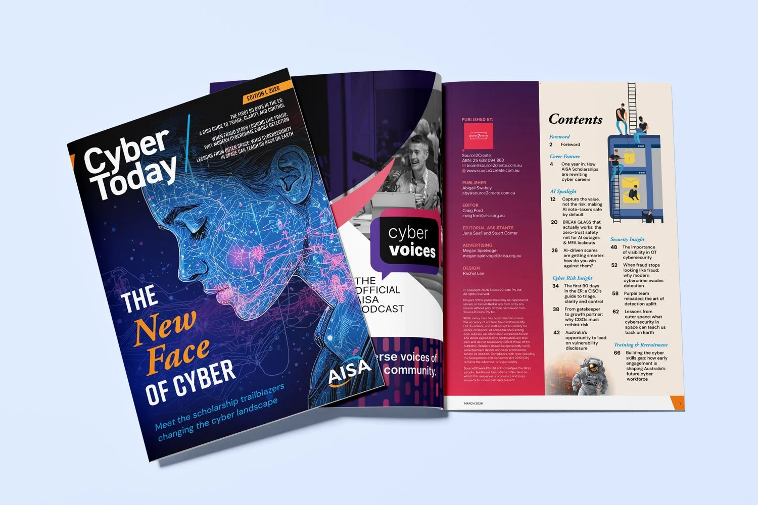 Cyber Today magazine design