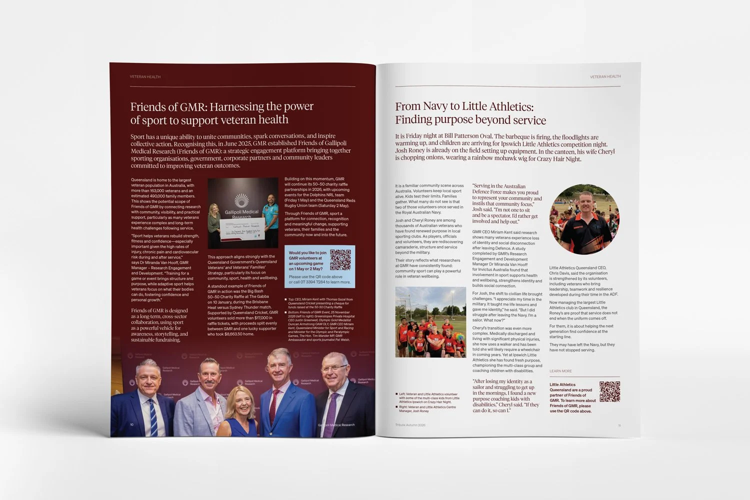 Gallipoli Medical Research Tribute Magazine design