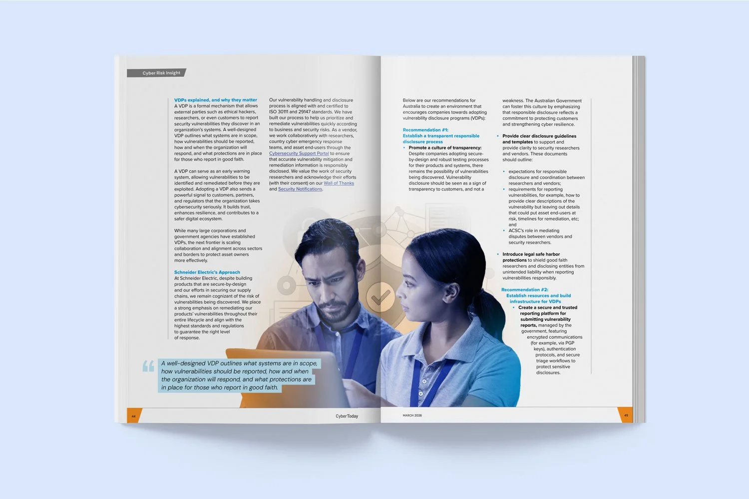 Cyber Today magazine design