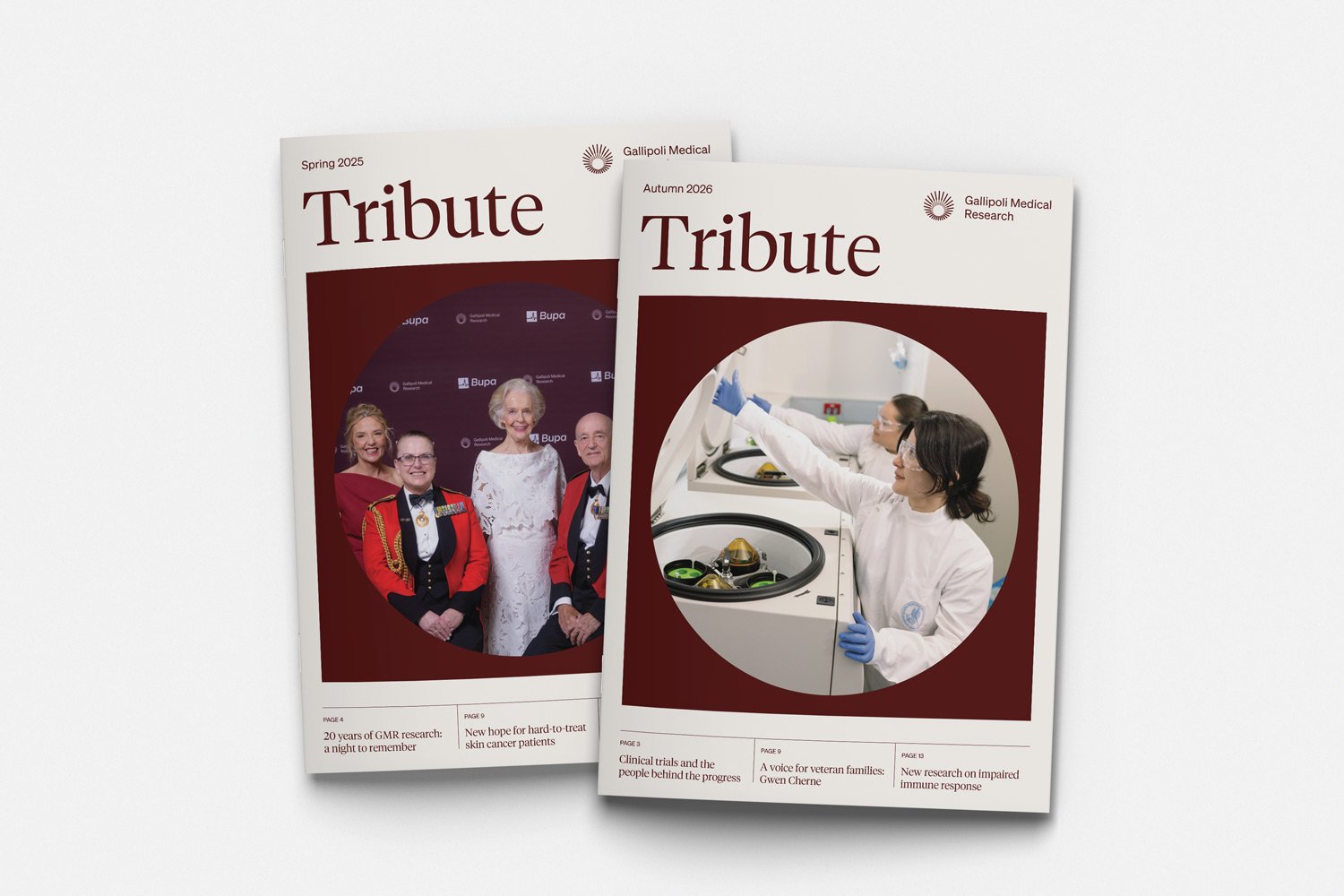 Gallipoli Medical Research Tribute Magazine design