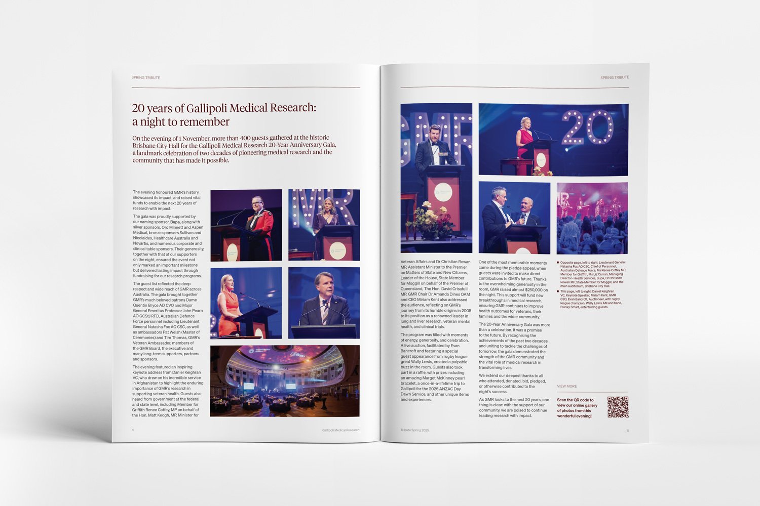Gallipoli Medical Research Tribute Magazine design