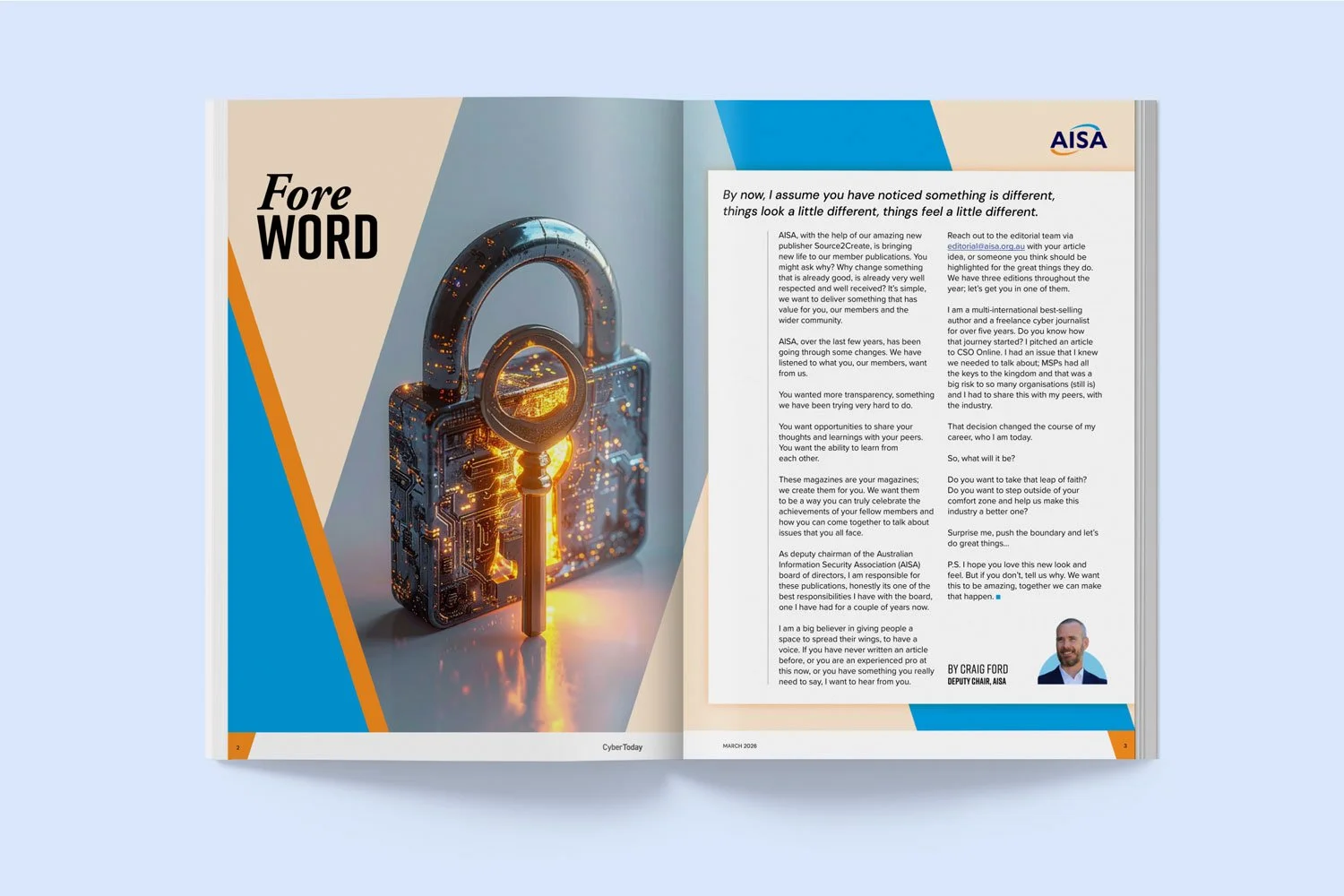 Cyber Today magazine design