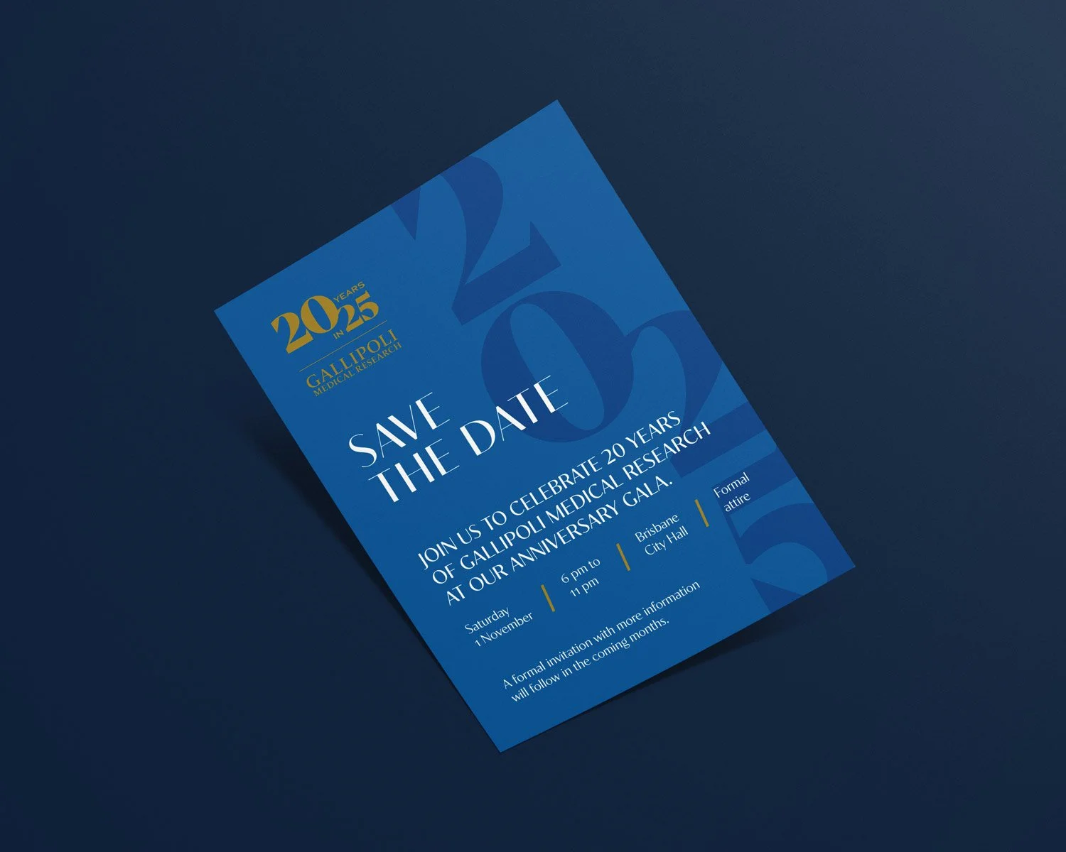 Gallipoli Medical Research flyer design