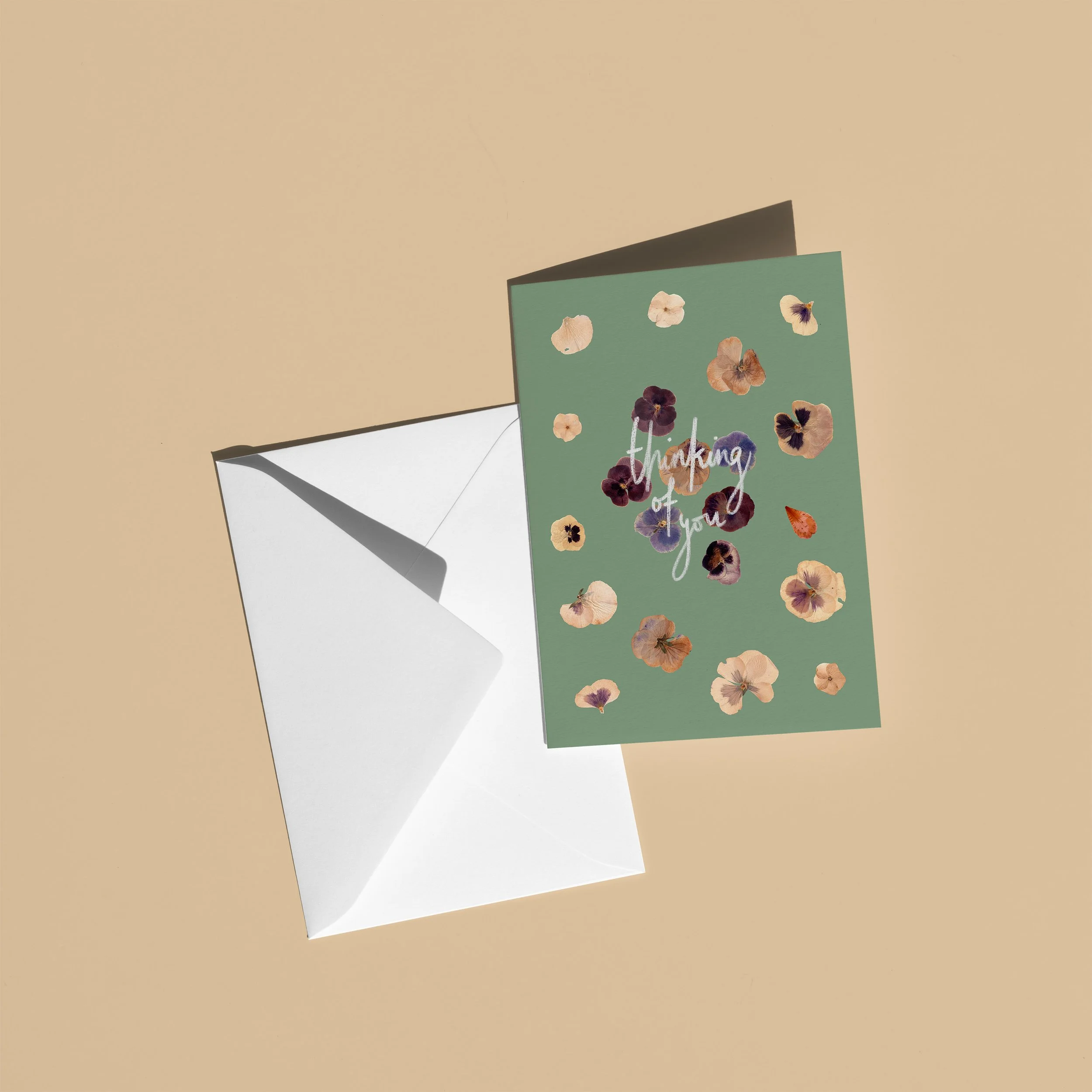 Thinking of You Petal gift card (green)