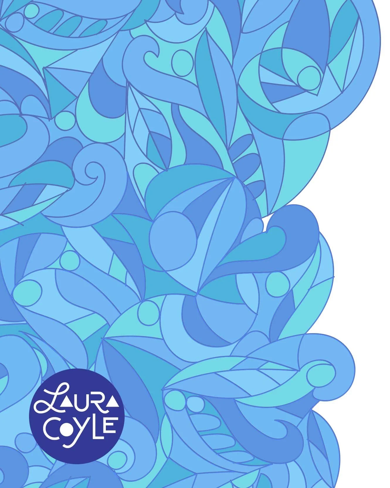 Swooshy abstract repeat pattern in #adobeillustrator - I use pattern mode to make a repeat from my sketch, but create the repeat outside of pattern mode so my linework stays live (unexpanded) and I can always change it. Best add-on tools: my iPad wit