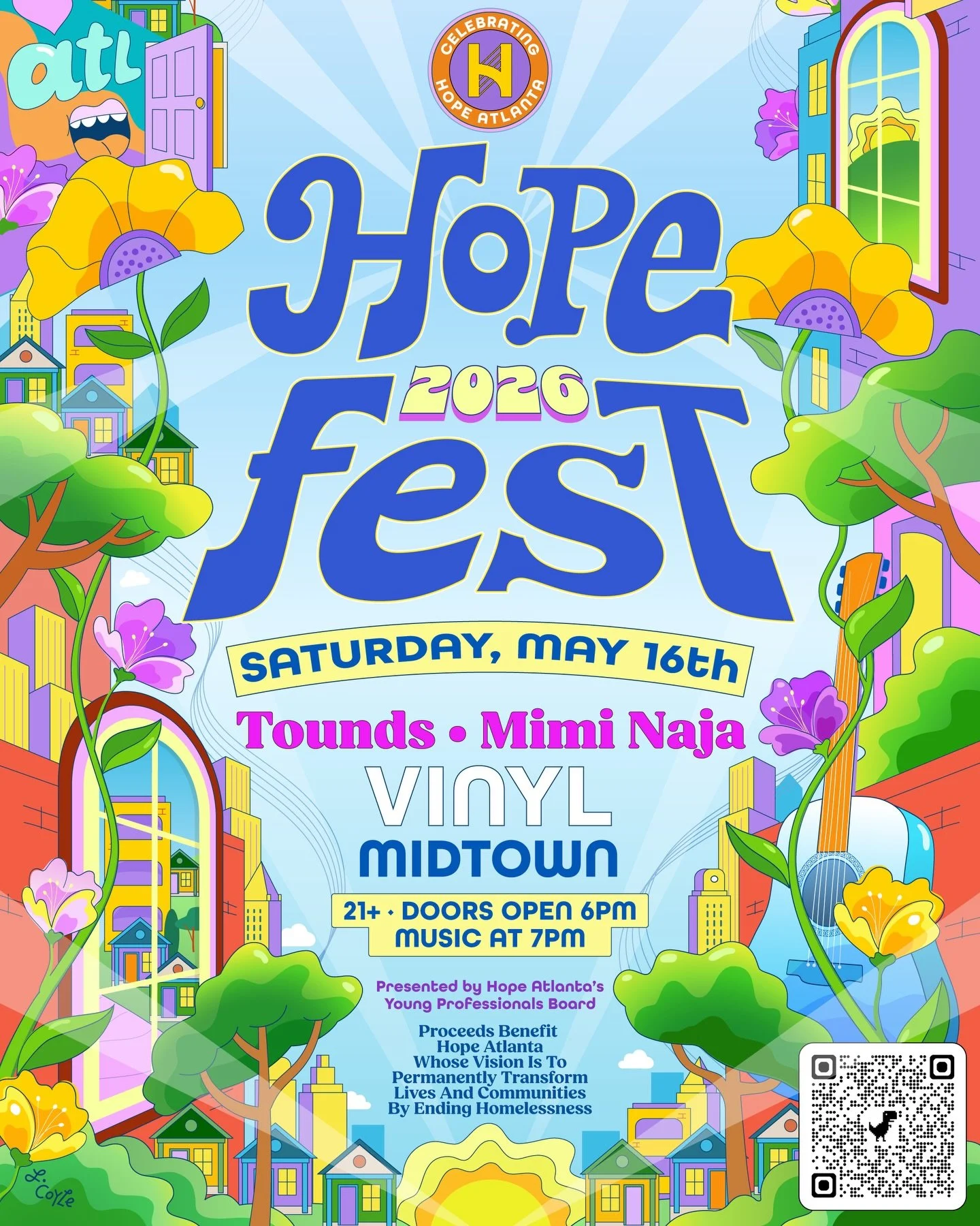 working on this illustration made me smile every day, listening to music and dreaming in bright colors&hellip;

Hope Fest is happening on May 16 at Vinyl at Center Stage, all for a great cause. Great live music by Tounds and Mimi Naja.

All proceeds 
