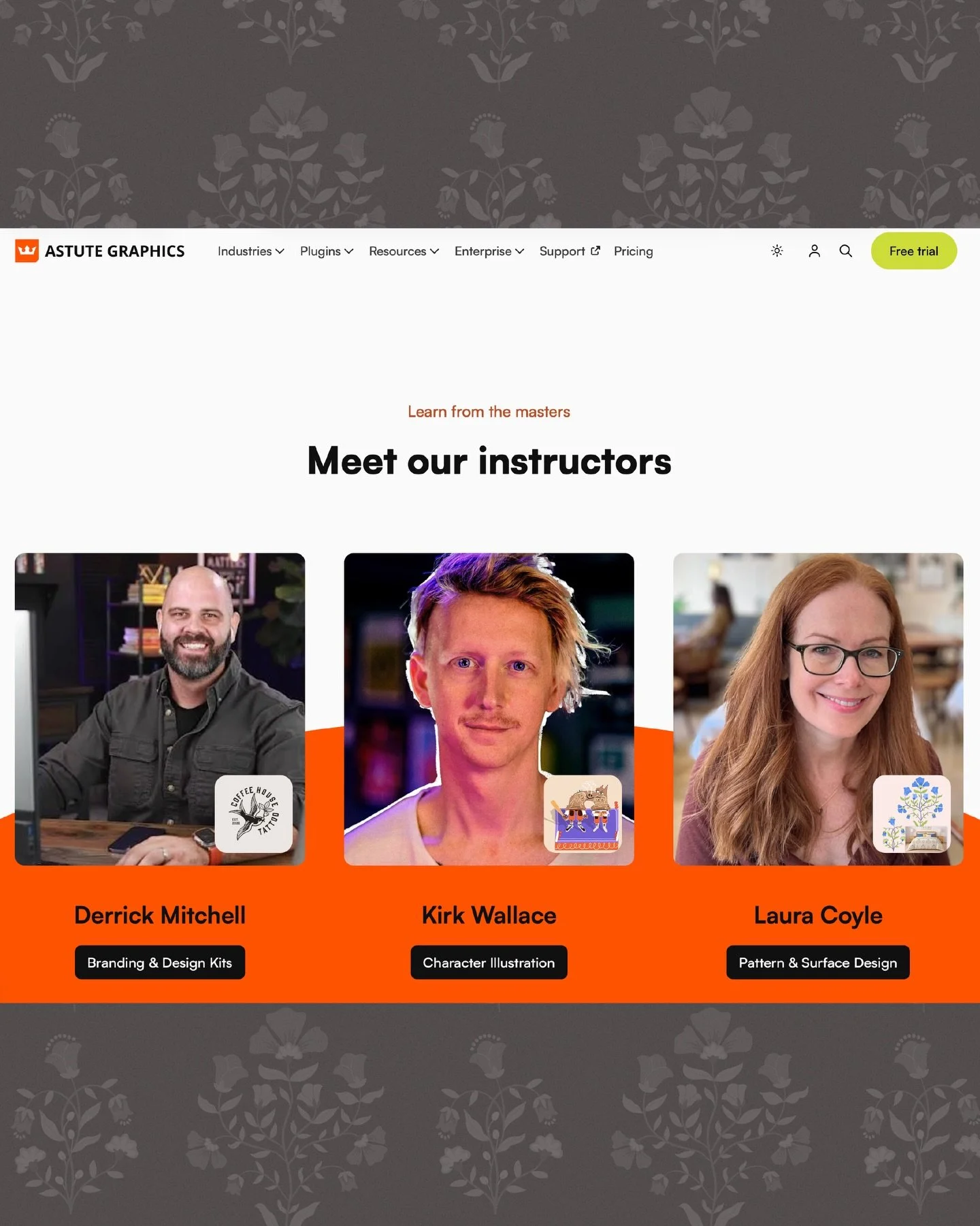 🎉Fun news: my pattern workflow is featured on the new Astute Graphics home page, next to some illustrators and designers I really admire. @bonehaus @animationexplained @dmitchelldesign

After decades as a freelance illustrator, I made the pivot to f