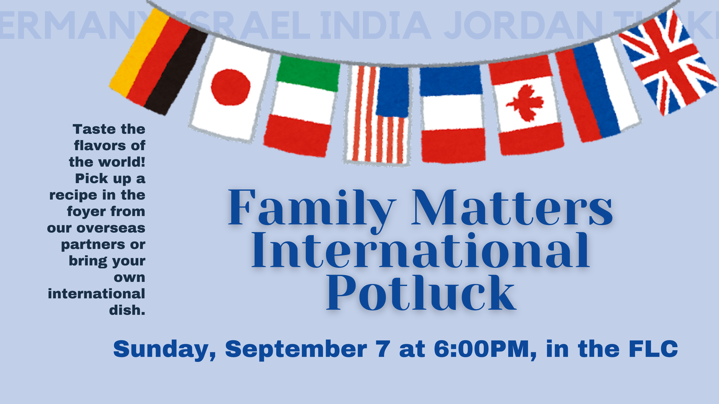 Family Matters International Potluck