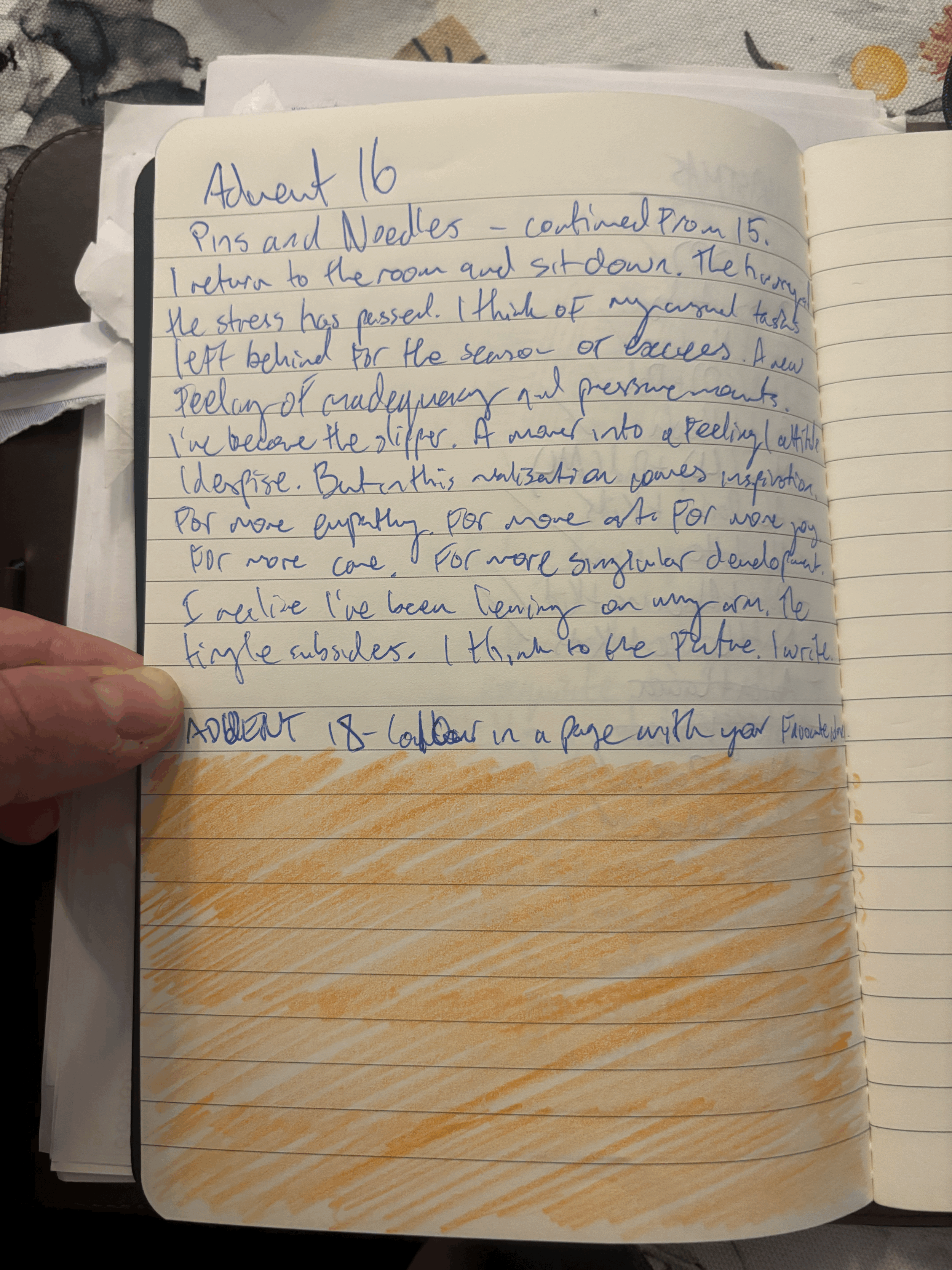 Creative Prompts Advent 14, 15, 16, 18