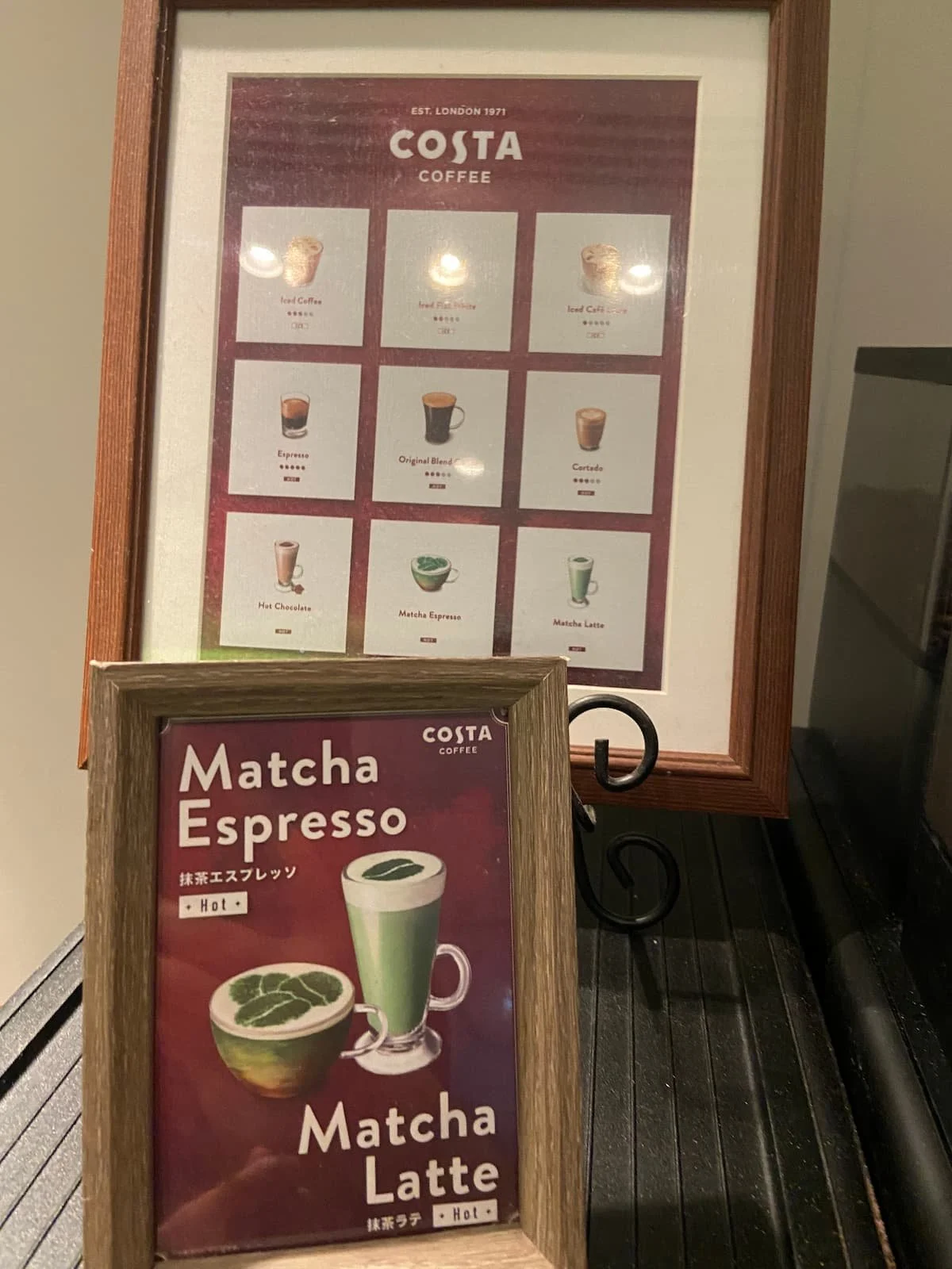 COSTA カフェメニュー