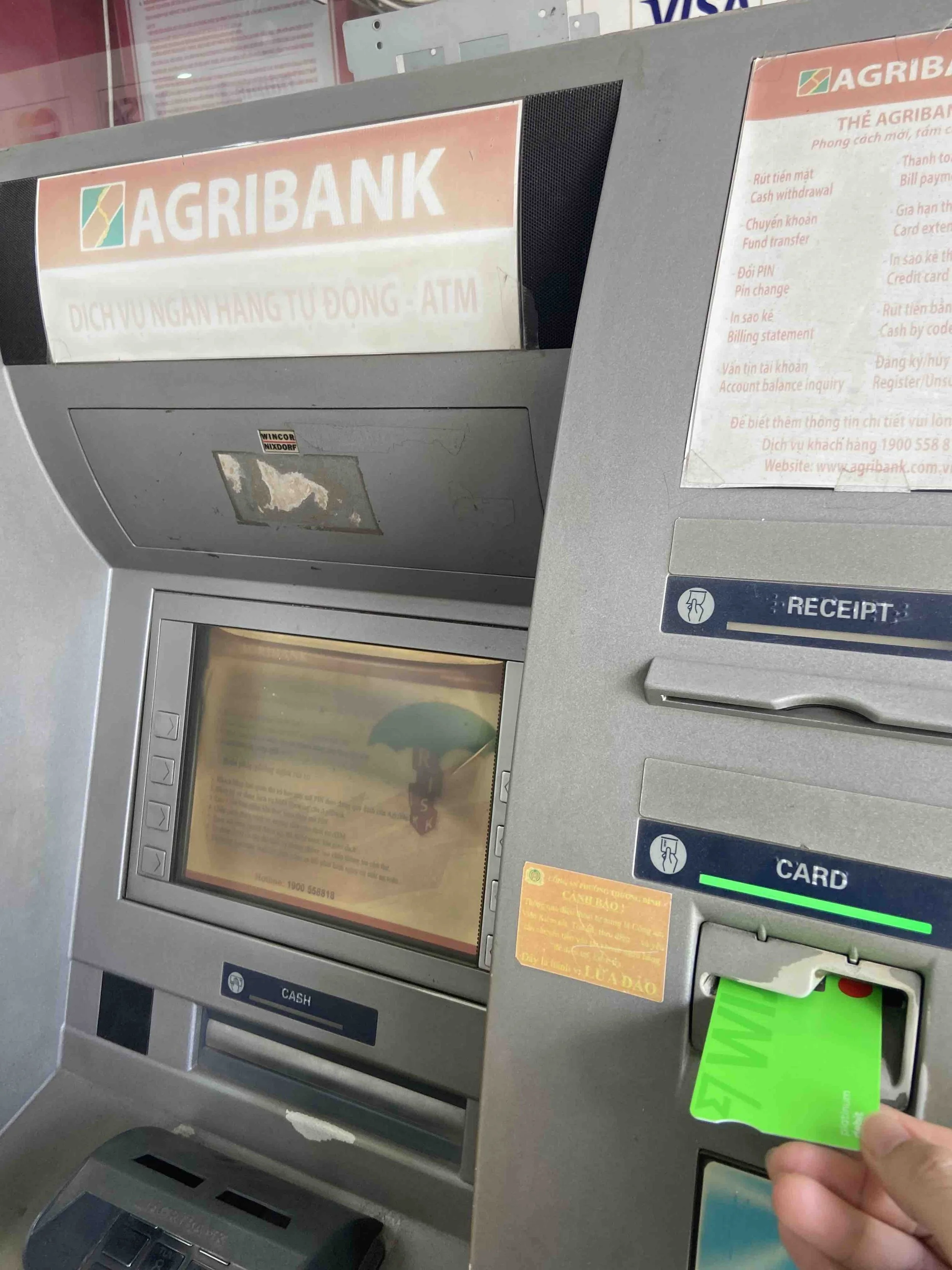 Use a  Wise Debit Card at AGRIBANK ATM in Vietnam