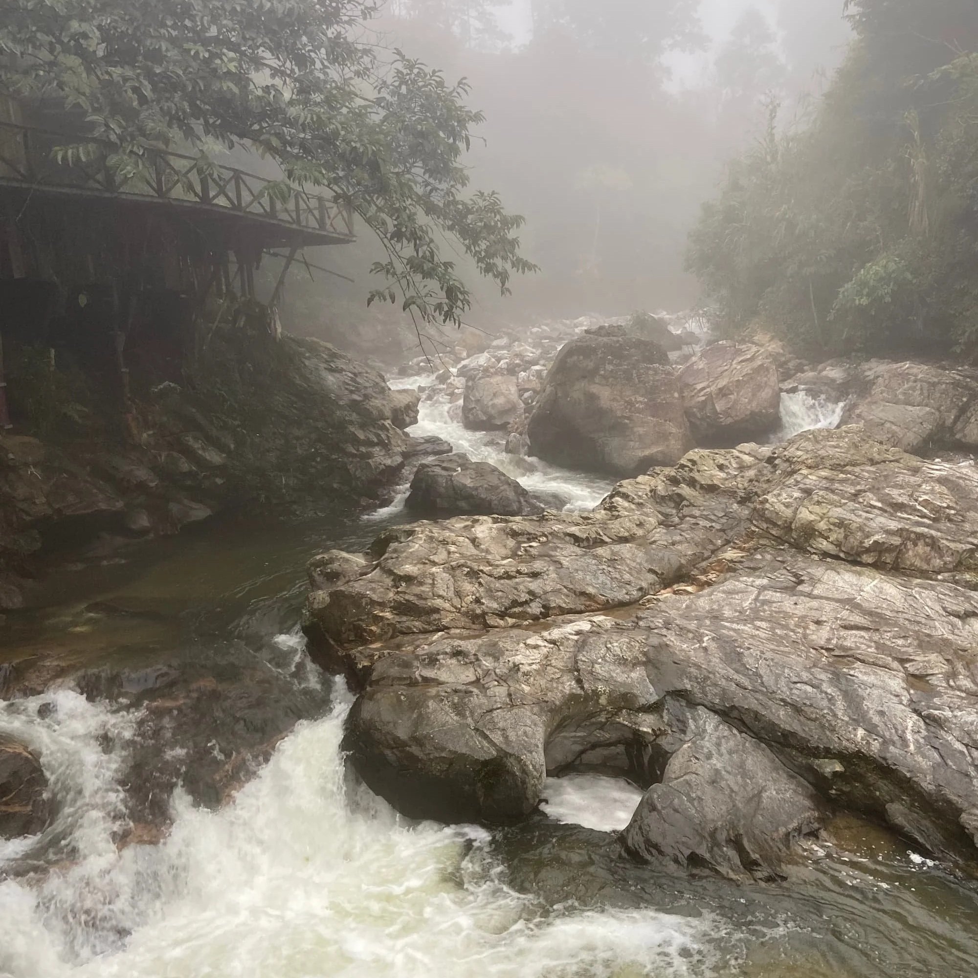 River landscape in Cat Cat Village, Sapa Vietnam after the rain in December