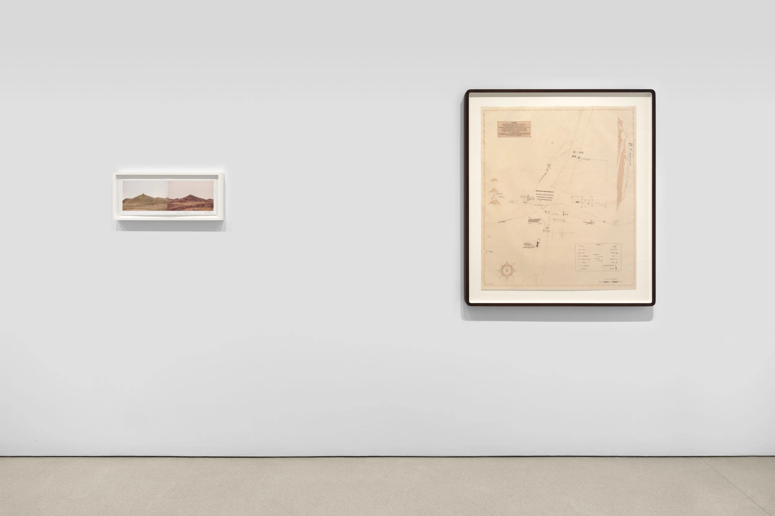  Installation view of UNTIL THE MOON COMES OVER THE MOUNTAIN at The FLAG Art Foundation, 2026  Photography by Steven Probert Studio