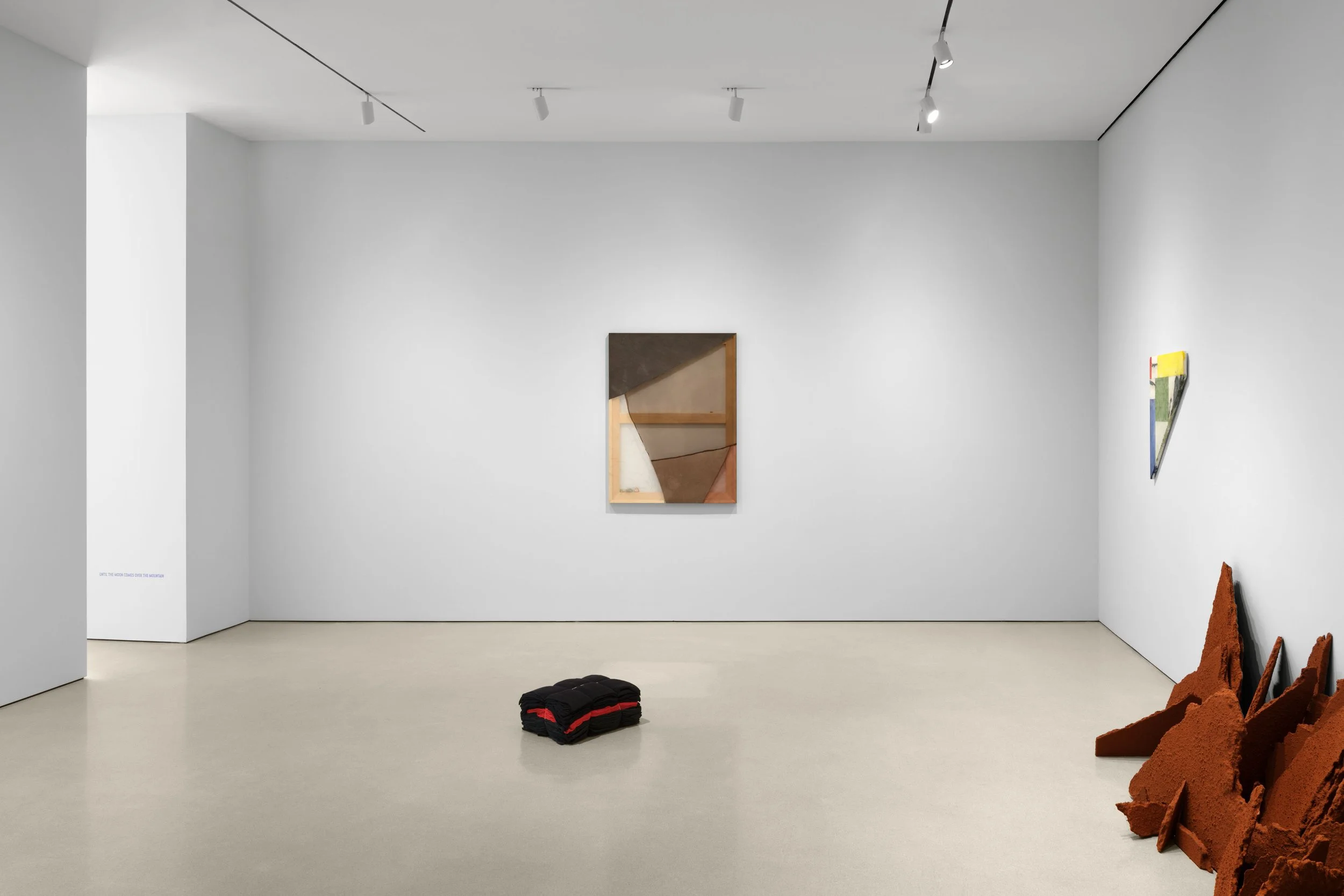  Installation view of UNTIL THE MOON COMES OVER THE MOUNTAIN at The FLAG Art Foundation, 2026  Photography by Steven Probert Studio