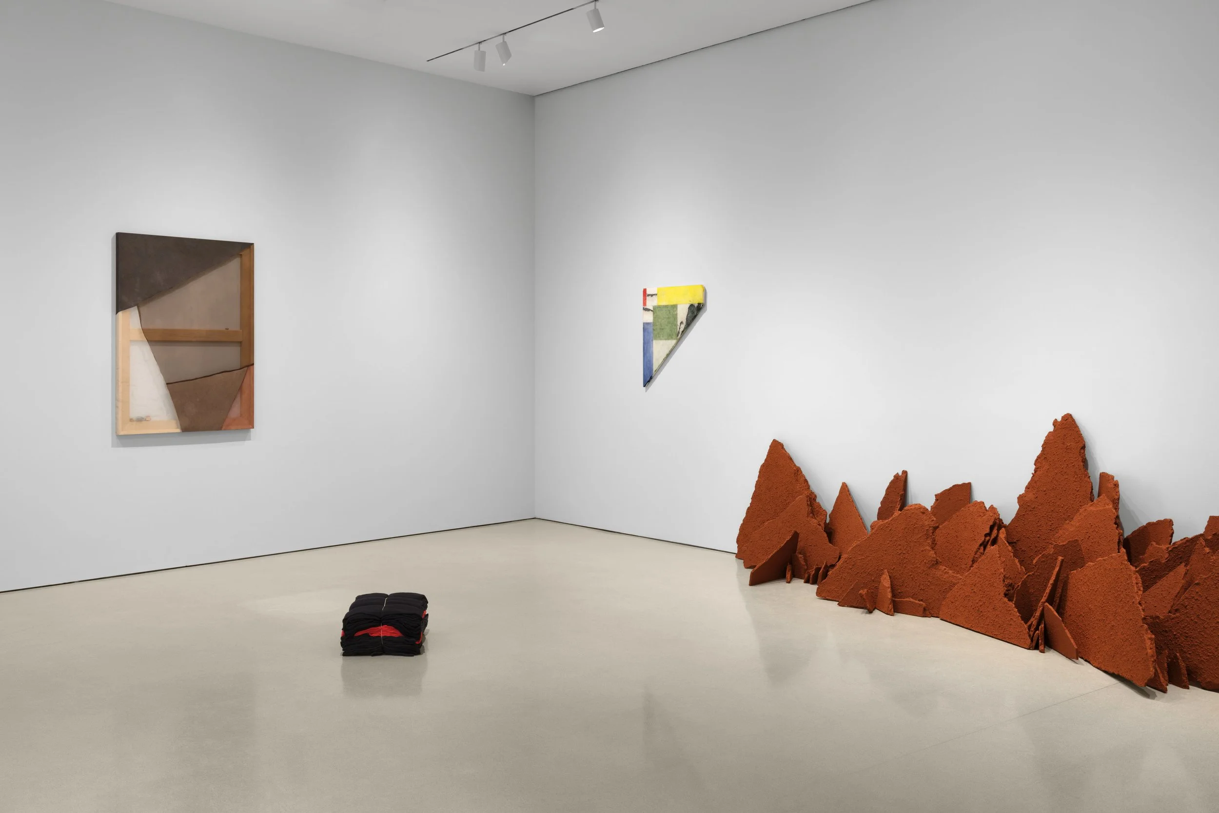  Installation view of UNTIL THE MOON COMES OVER THE MOUNTAIN at The FLAG Art Foundation, 2026  Photography by Steven Probert Studio