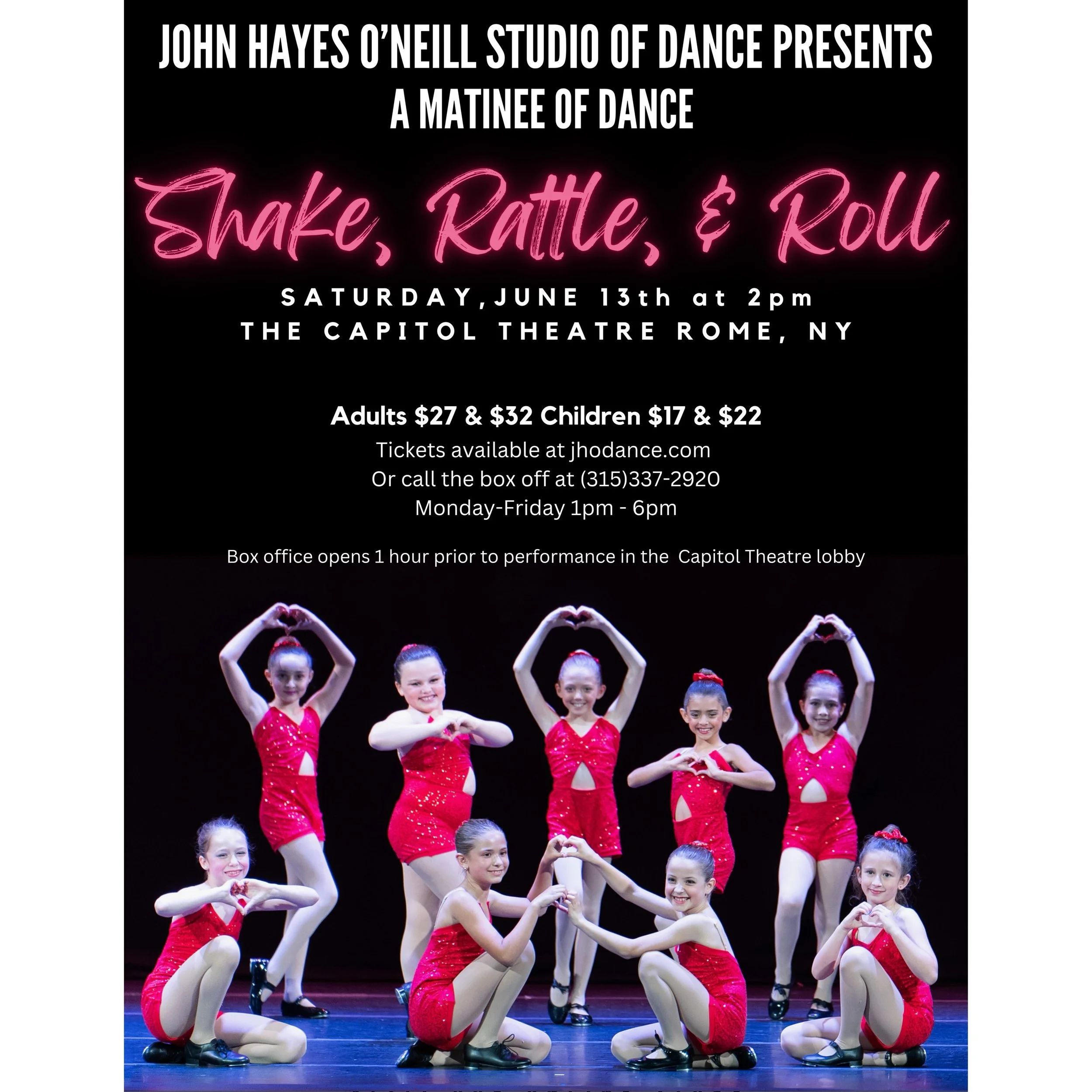 🎙️✨ Shake, Rattle, &amp; Roll is headed to the stage&hellip;TOMORROW! ✨🎙️

Join us for this year&rsquo;s
🕺🎶 Matinee of Dance: Shake, Rattle, &amp; Roll 🎶🩰
presented by the John Hayes O&rsquo;Neill Studio of Dance

📍 Capitol Theatre
🗓️ Saturda