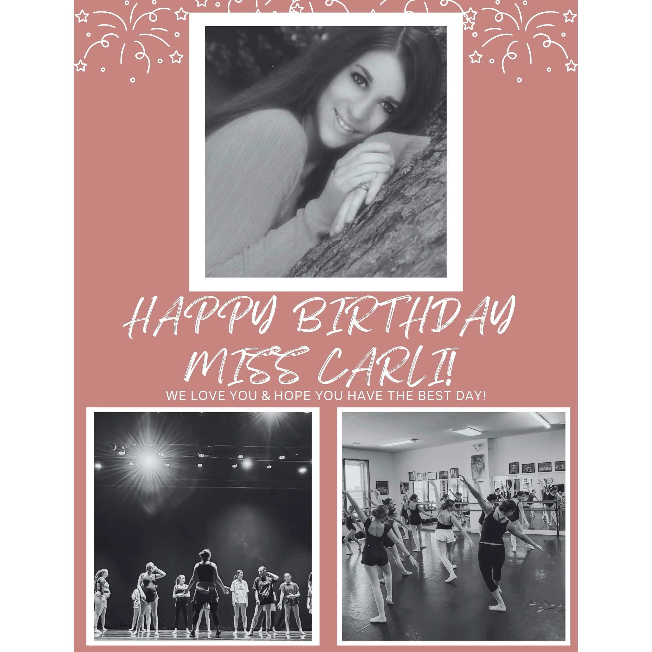 Happy Birthday to our wonderful Miss Carli! 🩷🩰 Today we&rsquo;re celebrating someone who brings so much talent, passion, and heart to our JHO family. Thank you for inspiring our dancers, sharing your gifts, and pouring so much love into every class