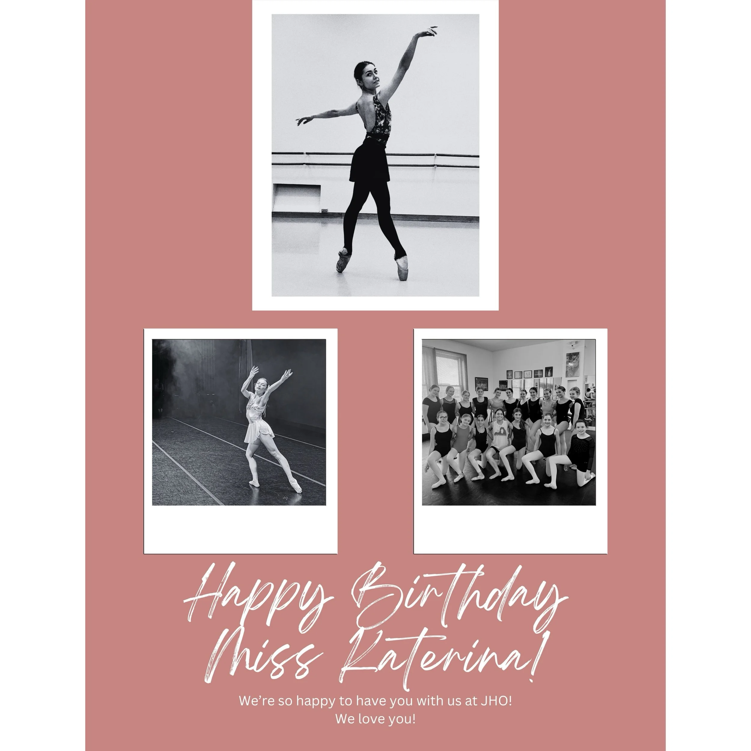 Happy Birthday to our wonderful Miss Katerina! 🤍🩰 Your talent, kindness, and passion inspire our dancers every day. Wishing you a year filled with happiness, love, and all the joy you bring to those around you. Have the best birthday! 🎉✨