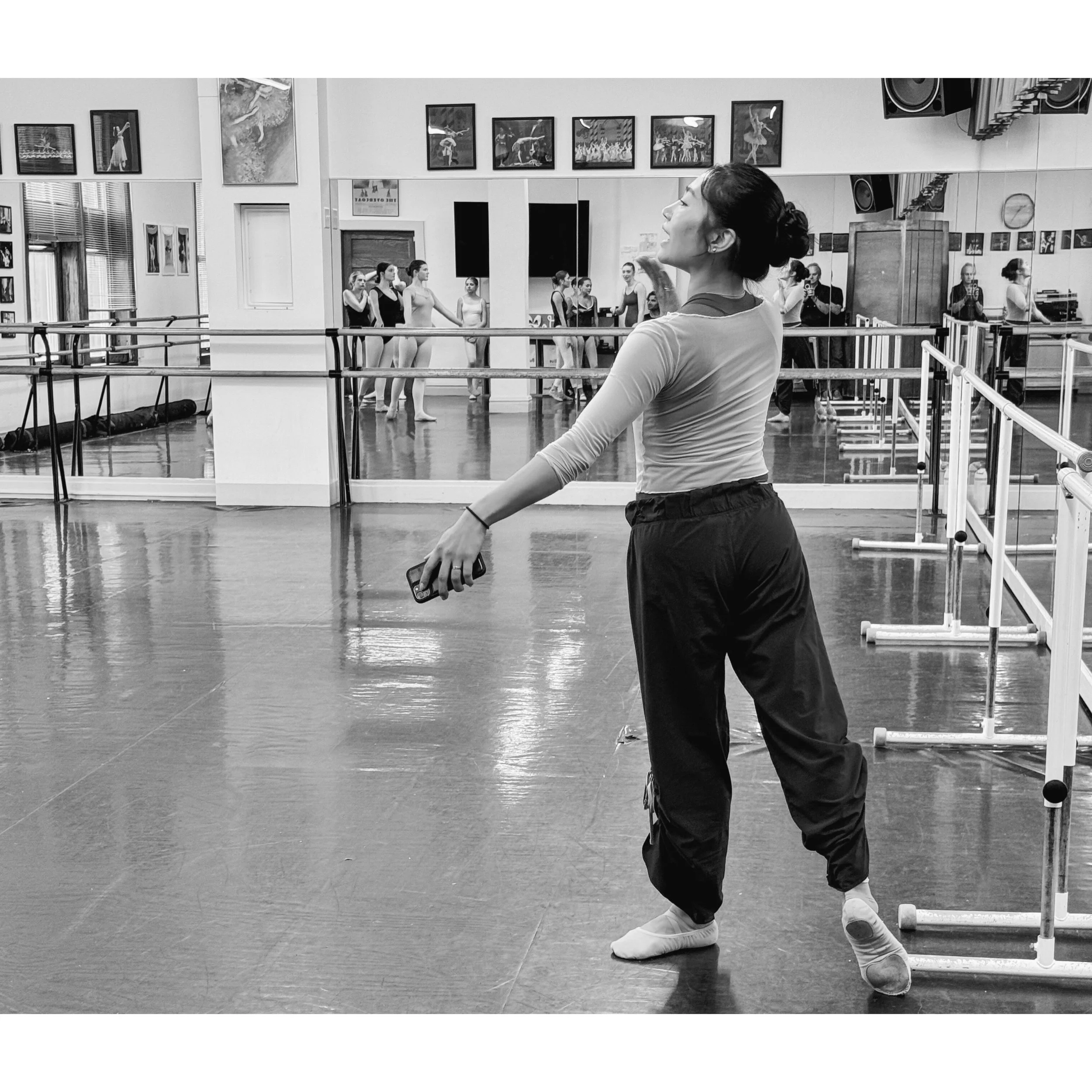 Miss Akiko showing our dancers how it&rsquo;s done. Chin up. Eyes up. Stage presence on. ✨ Every movement tells a story.. and she leads by example 🤍