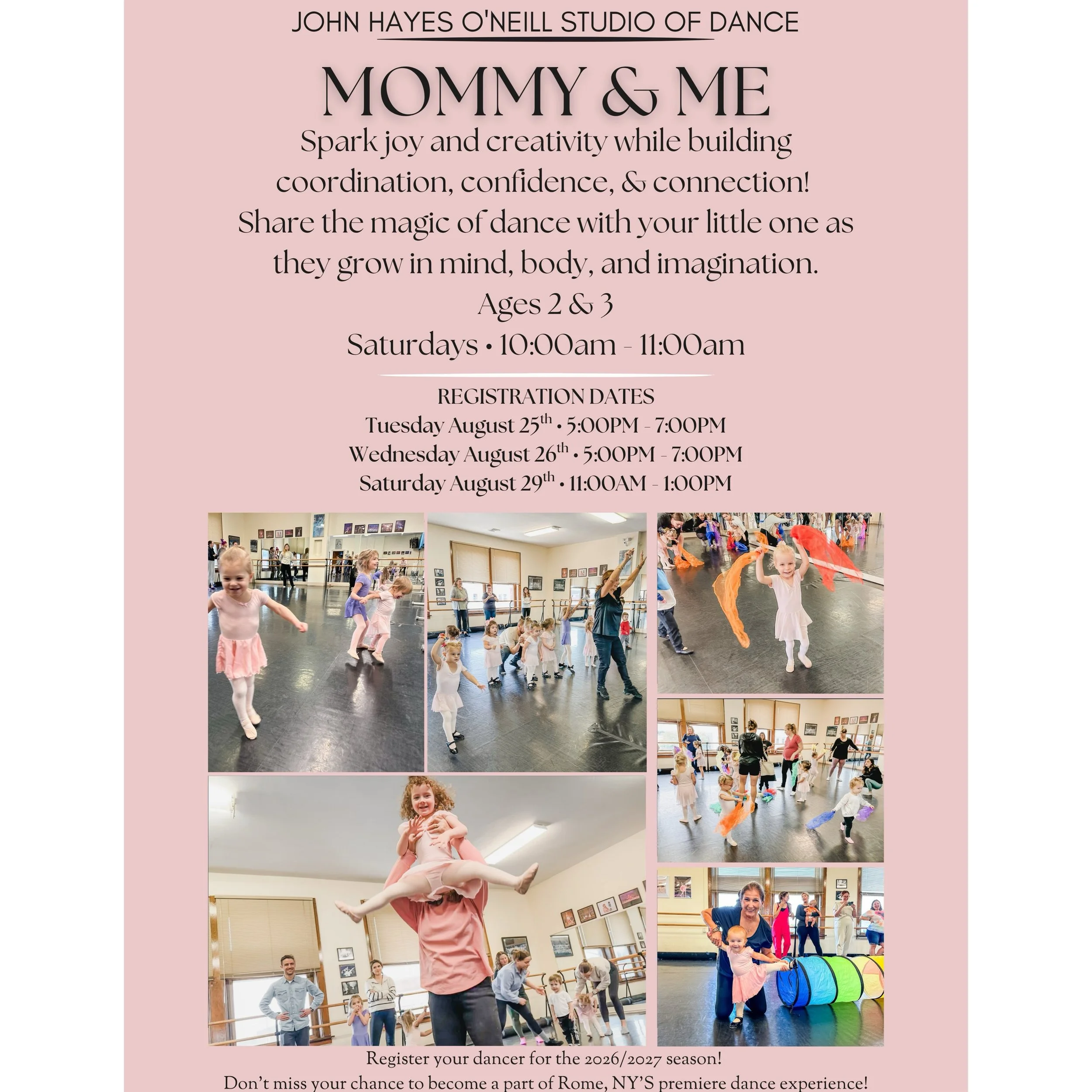 💕🩰 MOMMY &amp; ME AT JHO! 🩰💕

Share the magic of dance with your little one! ✨ Our Mommy &amp; Me class, for ages 2 &amp; 3, is a sweet introduction to movement and music designed to spark joy and creativity while building coordination, confidenc