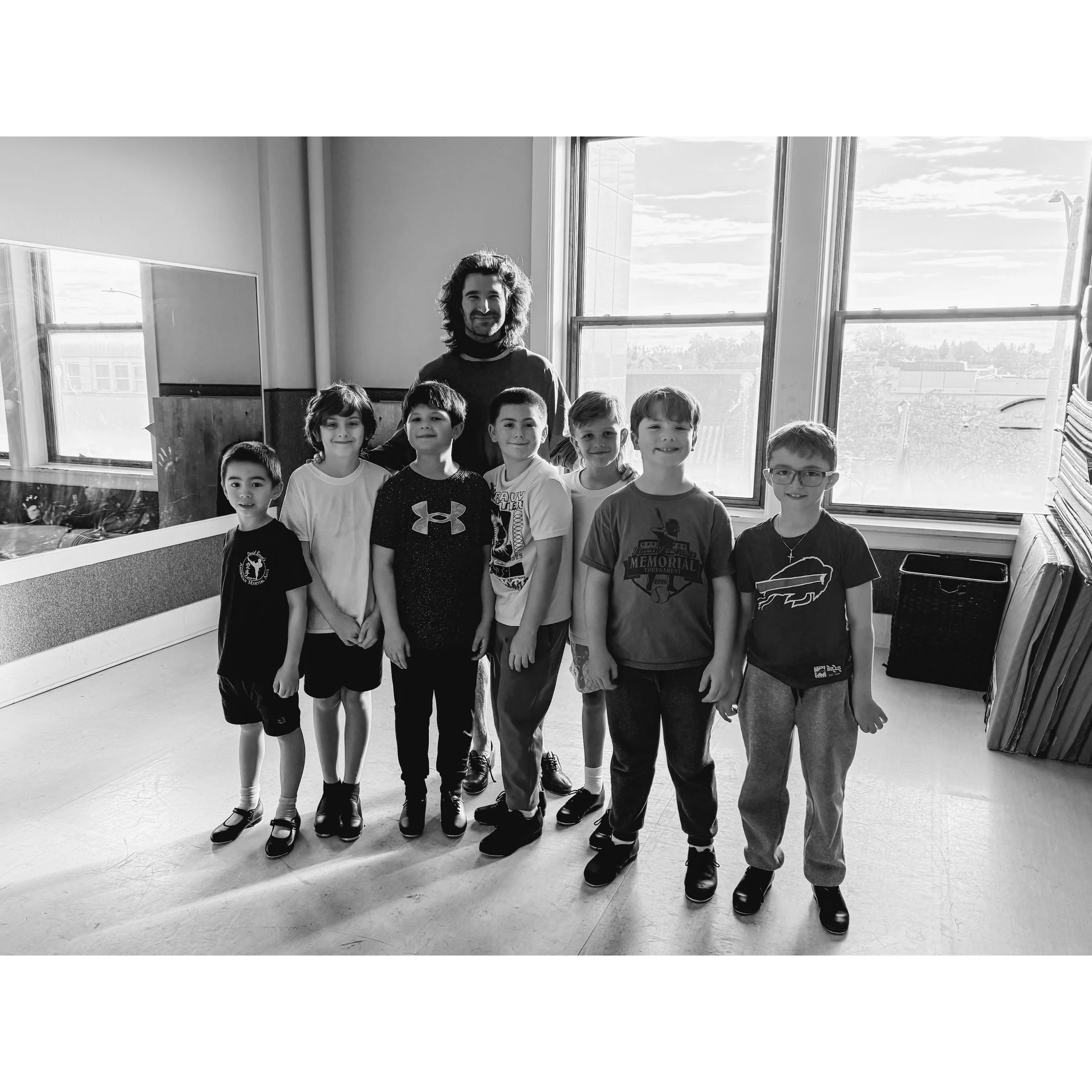 Mr. Sean &amp; his brand new boys tap class! We&rsquo;re so happy to welcome these boys to the studio and bring back a class we loved many years ago. New faces, happy feet, and a whole lot of rhythm. Let&rsquo;s hear it for the boys! 🎶👏

#jhodance 
