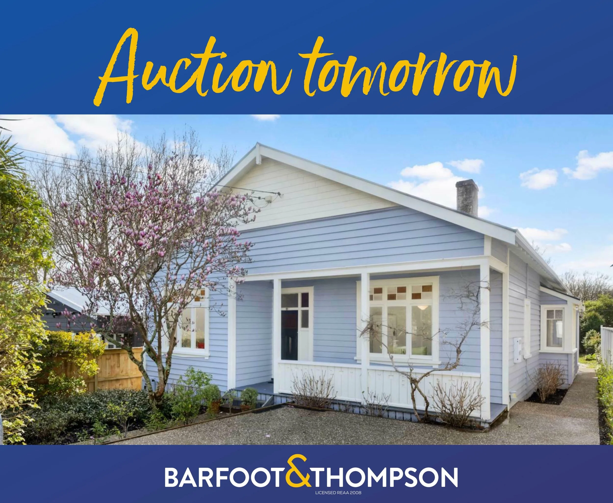 AUCTION "ON SITE" IN GREY LYNN TOMORROW