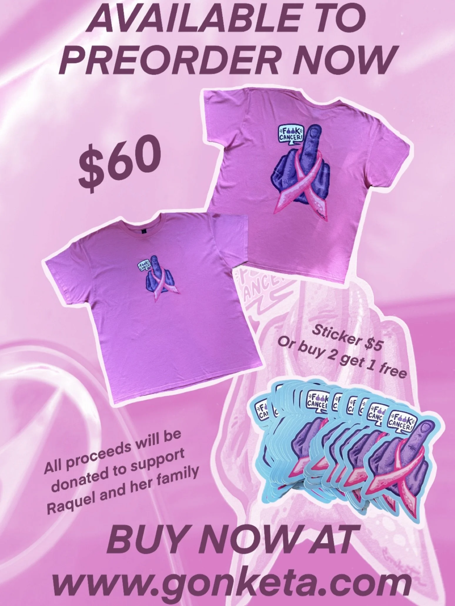 FK CANCER &mdash; PRE-ORDER NOW
All proceeds will go towards supporting Raquel and her family.

Orders won&rsquo;t arrive before Christmas, and I won&rsquo;t be making these again after the deadline.
Keen to support Raquel? Or just want to say FK CAN