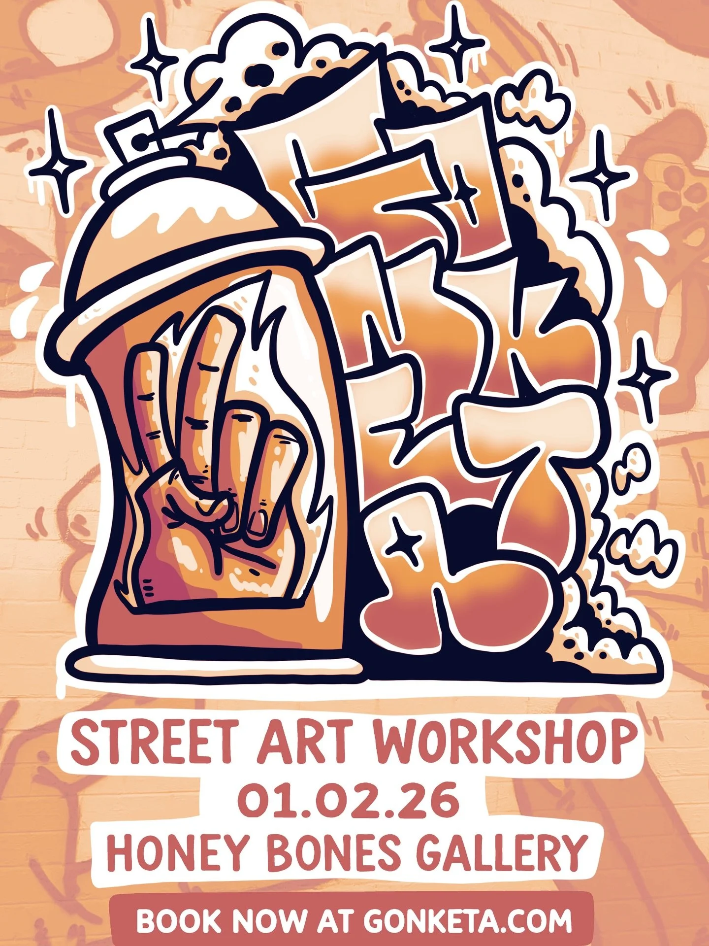 Hey guys! I&rsquo;m really looking forward to this upcoming workshop.
This will be my first time running my own street art workshop and I&rsquo;m very excited.
Only a few seats left.
All are welcome. Let me know if you can&rsquo;t Auslan.
Book now at