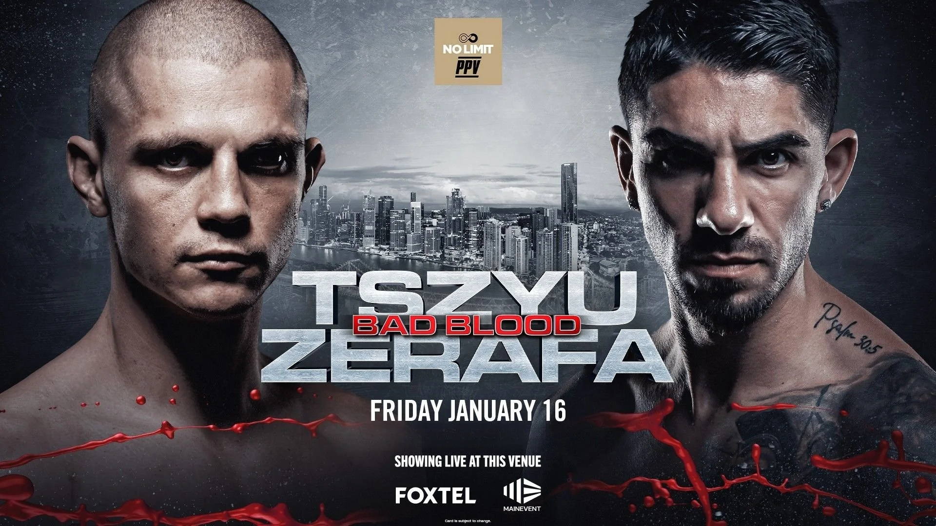 Nikita Tszyu v Michael Zerafa – Friday 16 January