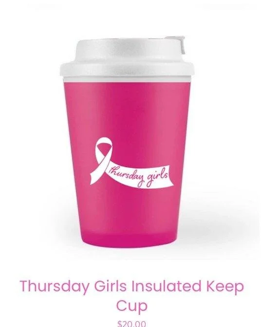Thursday Girls Merchandise is now available to order in time for Mother's Day! 

We have our signature black aprons with logo and some wonderful branded Keep Cups which will are double walled to insulate your hot or cold drinks.

The aprons will be i