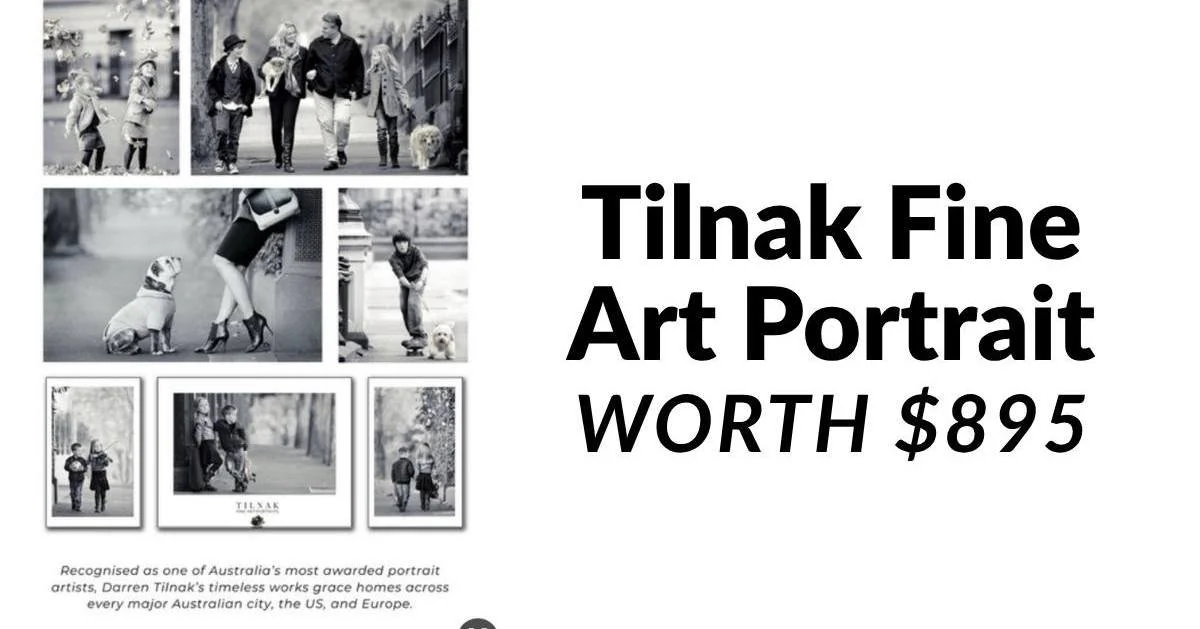 Wow, what a fantastic opportunity for Mother's Day! We have just upgraded our Raffle prizes and added a 3rd prize into the mix: a Tilnak Fine Art Portrait worth $895, which includes your shoot and a fine art print. We are so grateful to Darren Tilnak