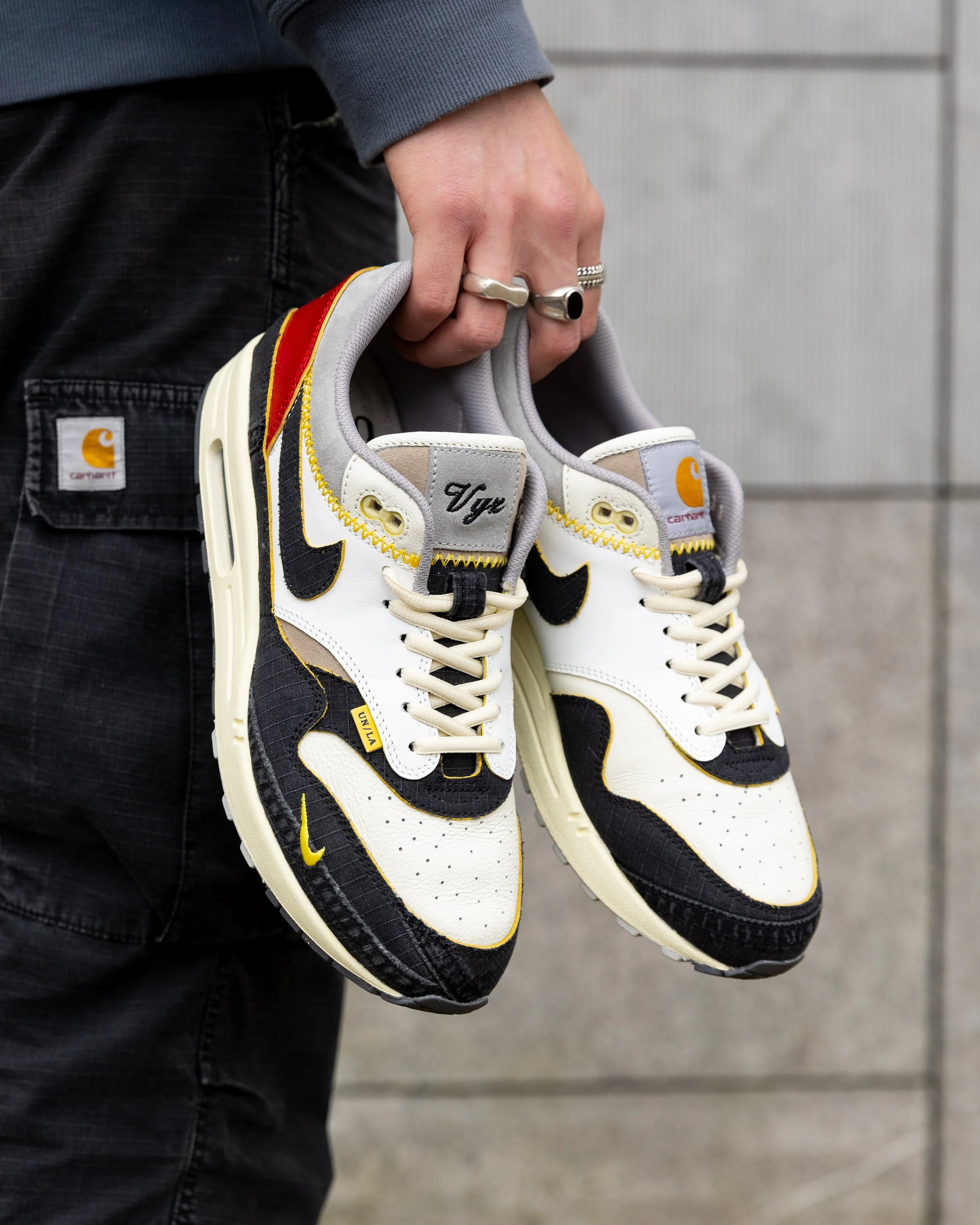 VIJZ Bespokes Custom Air Max 1 Union LA Chicago x Carharrt Sneakers14.jpg