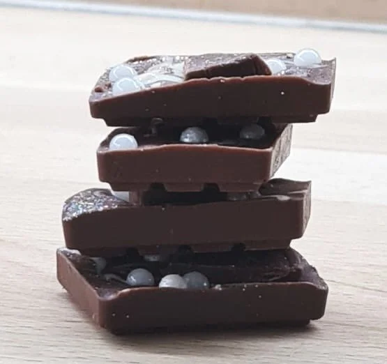 Chocolate bark stacked