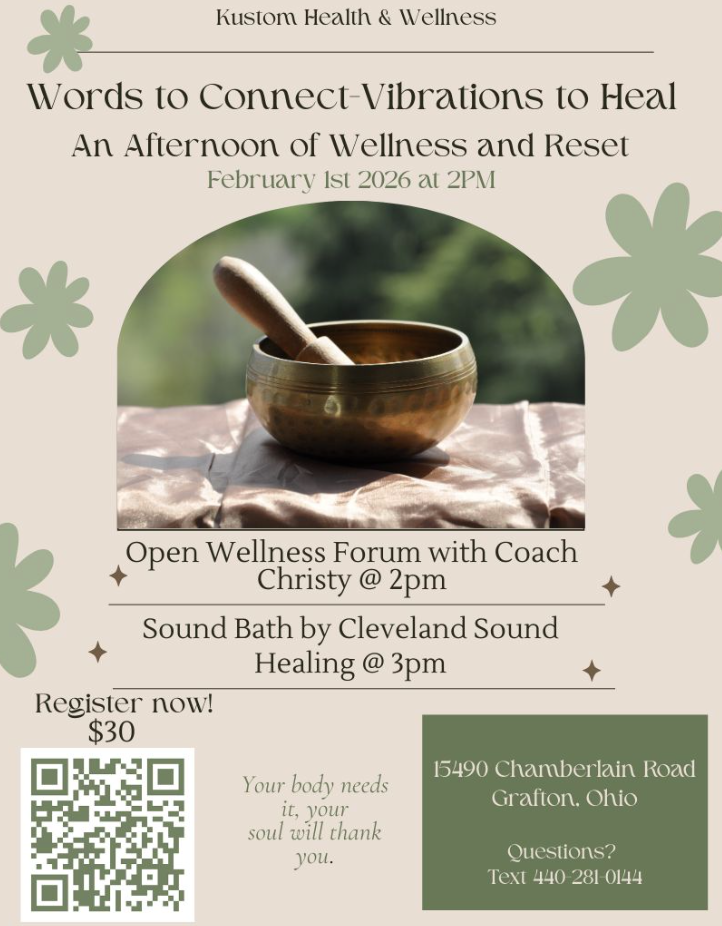 Words to Connect Vibrations to Heal: Grafton, Ohio