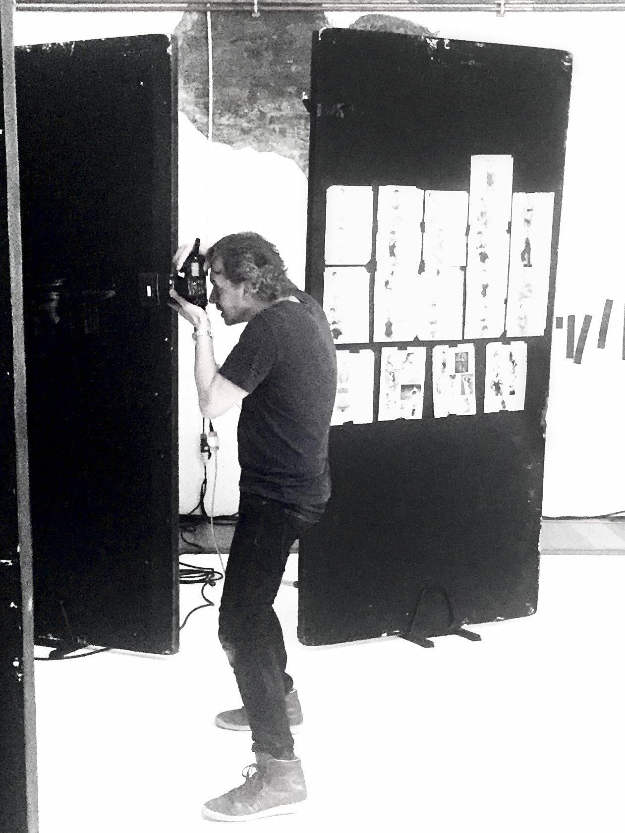 Darryl Vides photographing the launch photographs for a swimwear brand