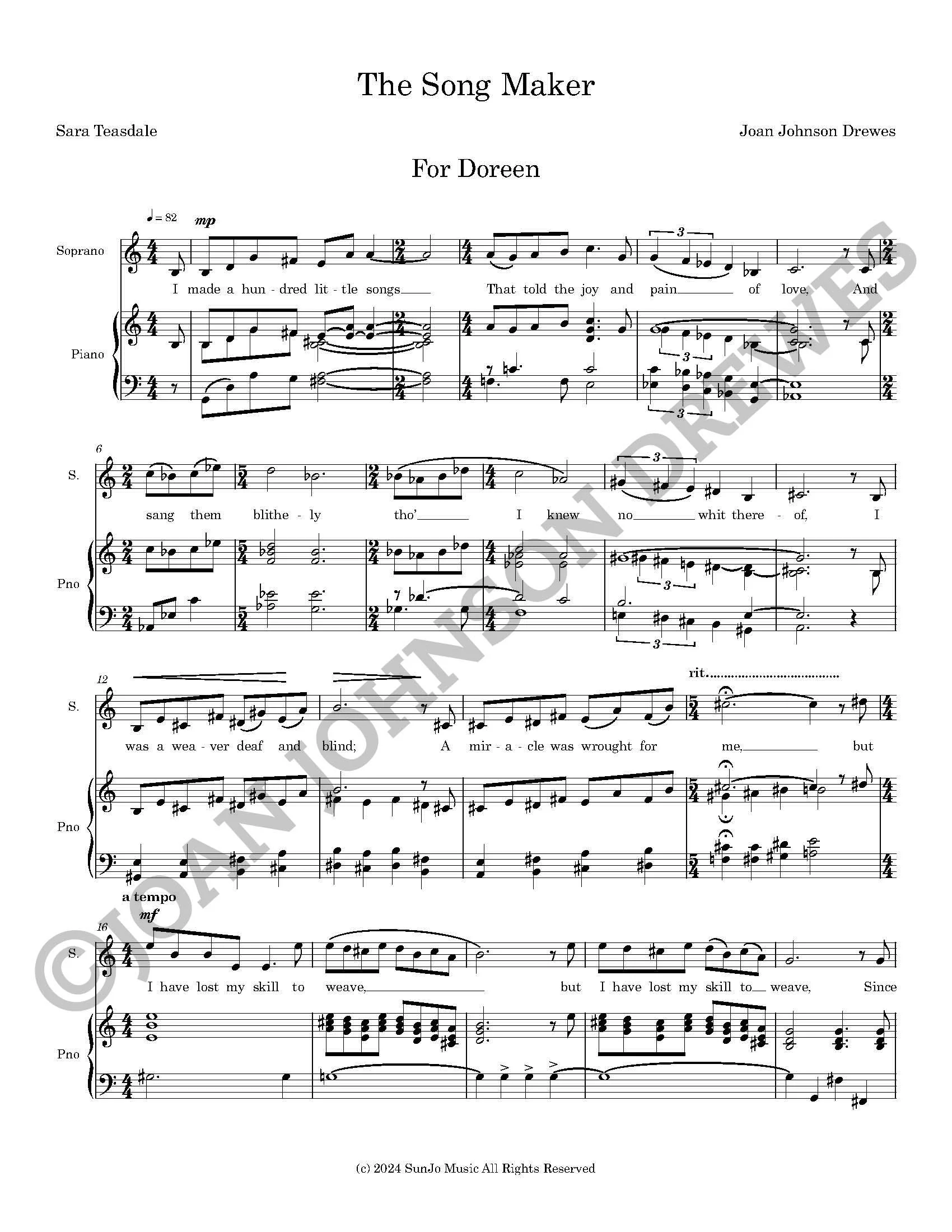 THE SONG MAKER - SOLO