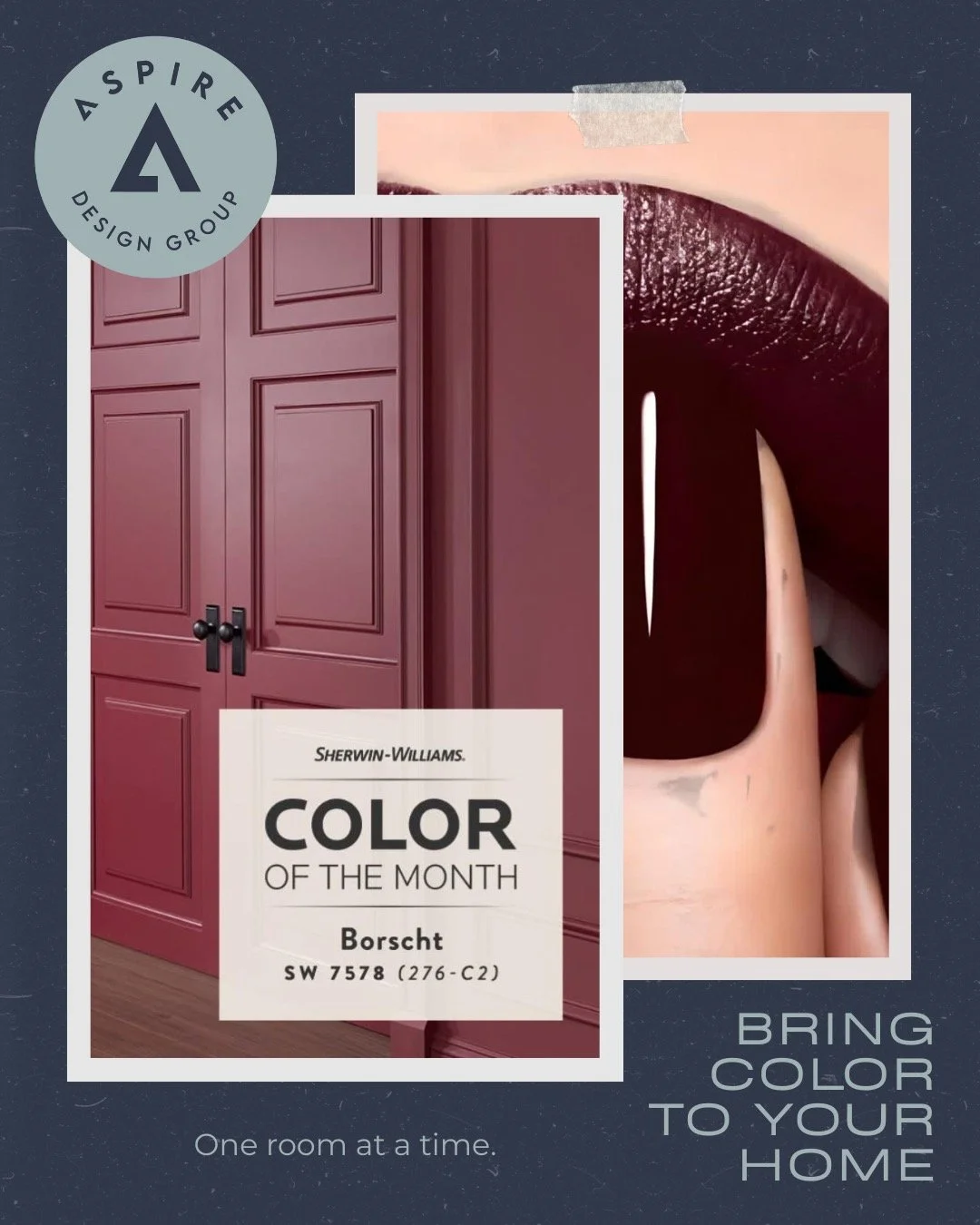 Serving up drama, elegance &amp; a splash of Borscht. 🍷✨
This month&rsquo;s color crush (Sherwin-Williams Borscht) is shaking things up in our latest bar design&mdash;paired with the unforgettable LAMINAM Viola countertop. Bold, beautiful, and ready