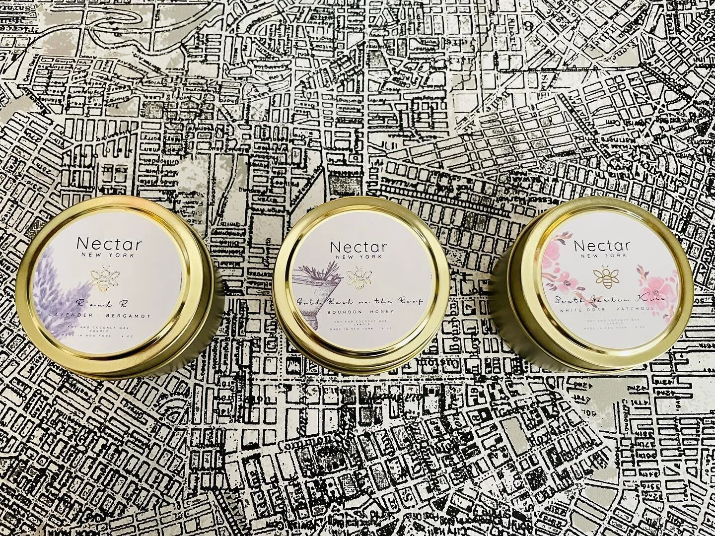 Not sure which scent to try, why not follow the hive? This set features 3 of our top selling candles (&ldquo;R and R&rdquo;, &ldquo;Gold Rush on the Roof&rdquo;, &ldquo;South Garden Kiss&rdquo;) in honey gold 4 oz vessels. #mothersday #mothersdaygift