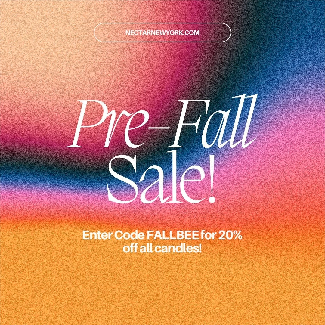 Fall scents are here and we are so excited that we just can&rsquo;t hide it! 🍁 Visit www.nectarnewyork.com and use code FALLBEE for 20% off until August 7th! #fall #fallcandles #psl #pumpkinspice #applecandle #applescent #bestcandles #candlesofinsta