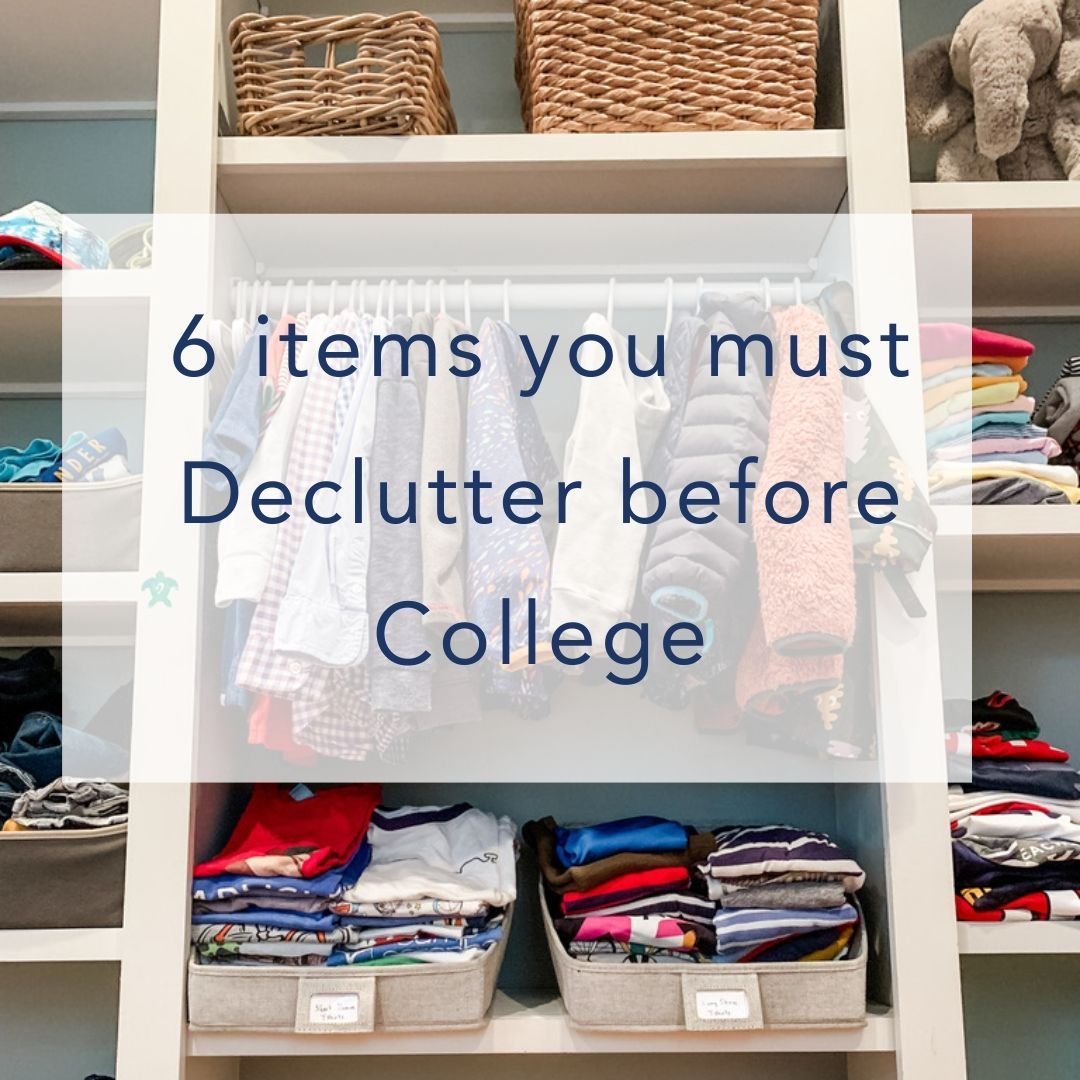 You think your child is going to stay this size forever but before you know it they are graduating and flying the nest.

Don't let them leave without decluttering these 6 items first! It will make your and their life easier if they go through their r