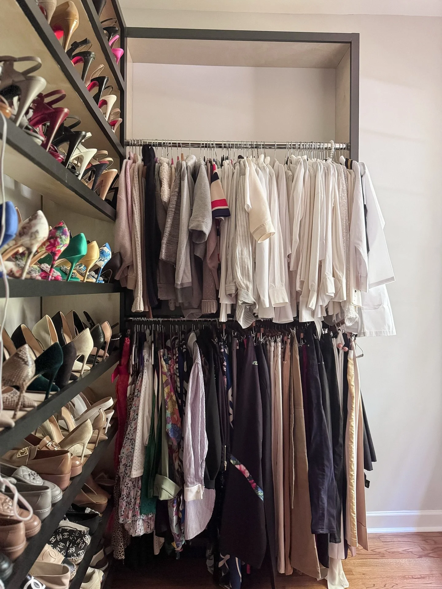 Fun recent project with a repeat client who had just moved. She&rsquo;s not happy with how her closet design came out and whoever did it clearly needed some help. 

But at least it&rsquo;s in order, easy to navigate, and everything has its place. 

N