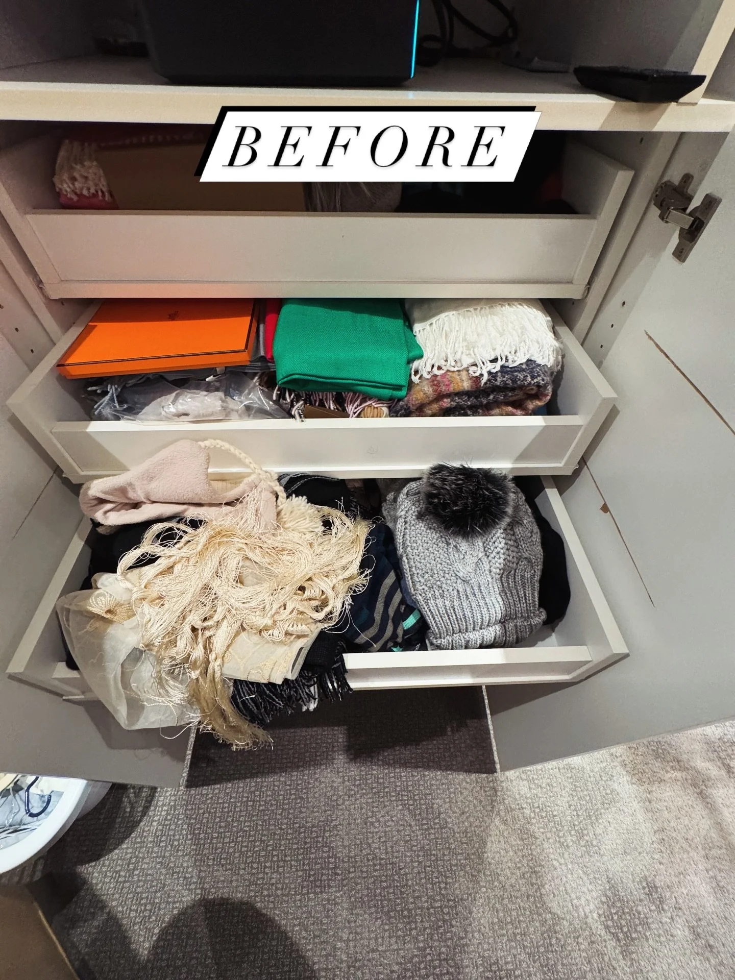 It&rsquo;s still scarf season! Don&rsquo;t be fooled by snaky spring in the south. It&rsquo;s not yet time to put away winter wear. 

It&rsquo;s always time to get it organized, though. 

Home organization.  Organized home
Atlanta home organizer.  Wi